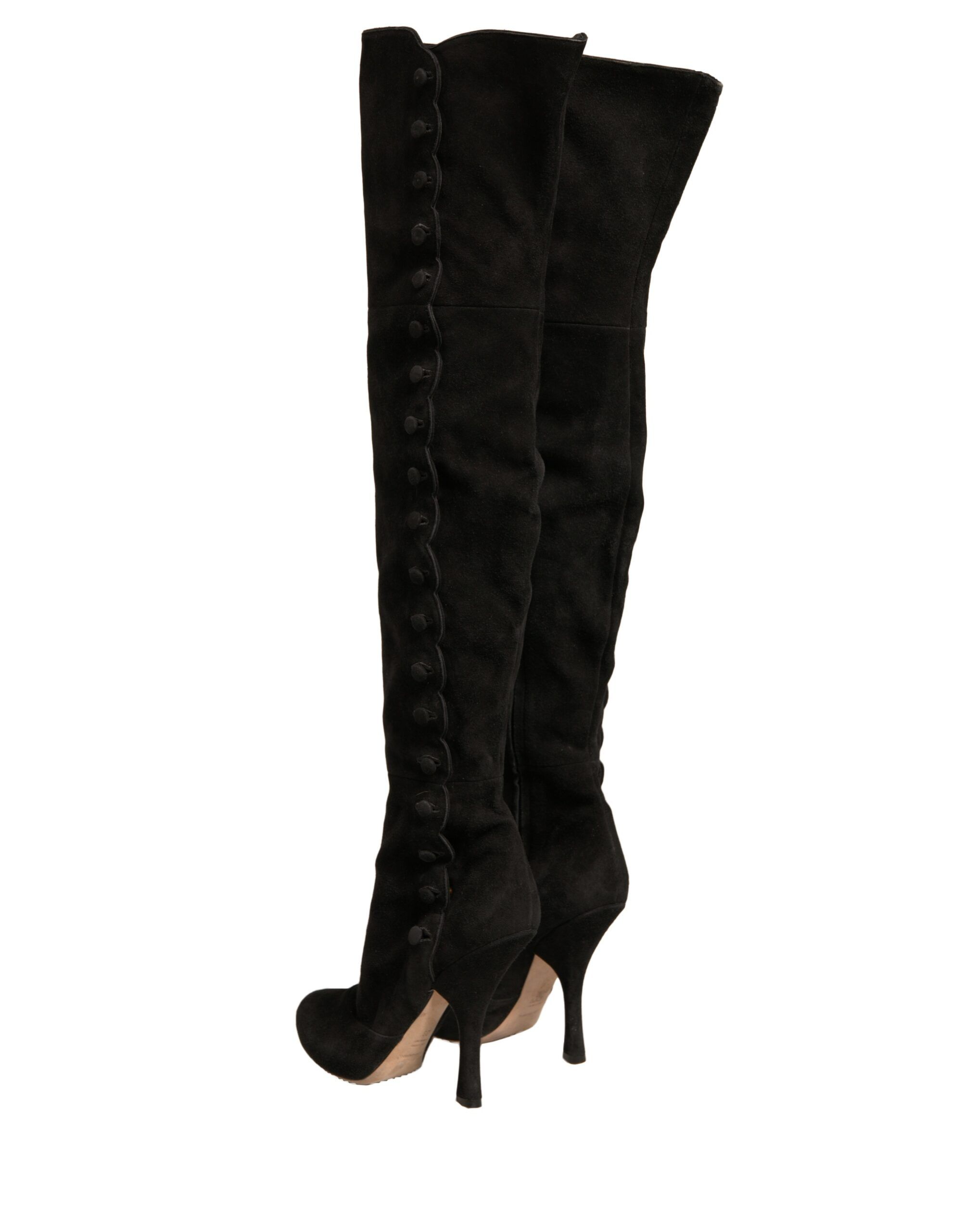 Suede Heels Knee High Boots Women's Shoes (Pre-Owned) - Dolce & Gabbana - Modalova