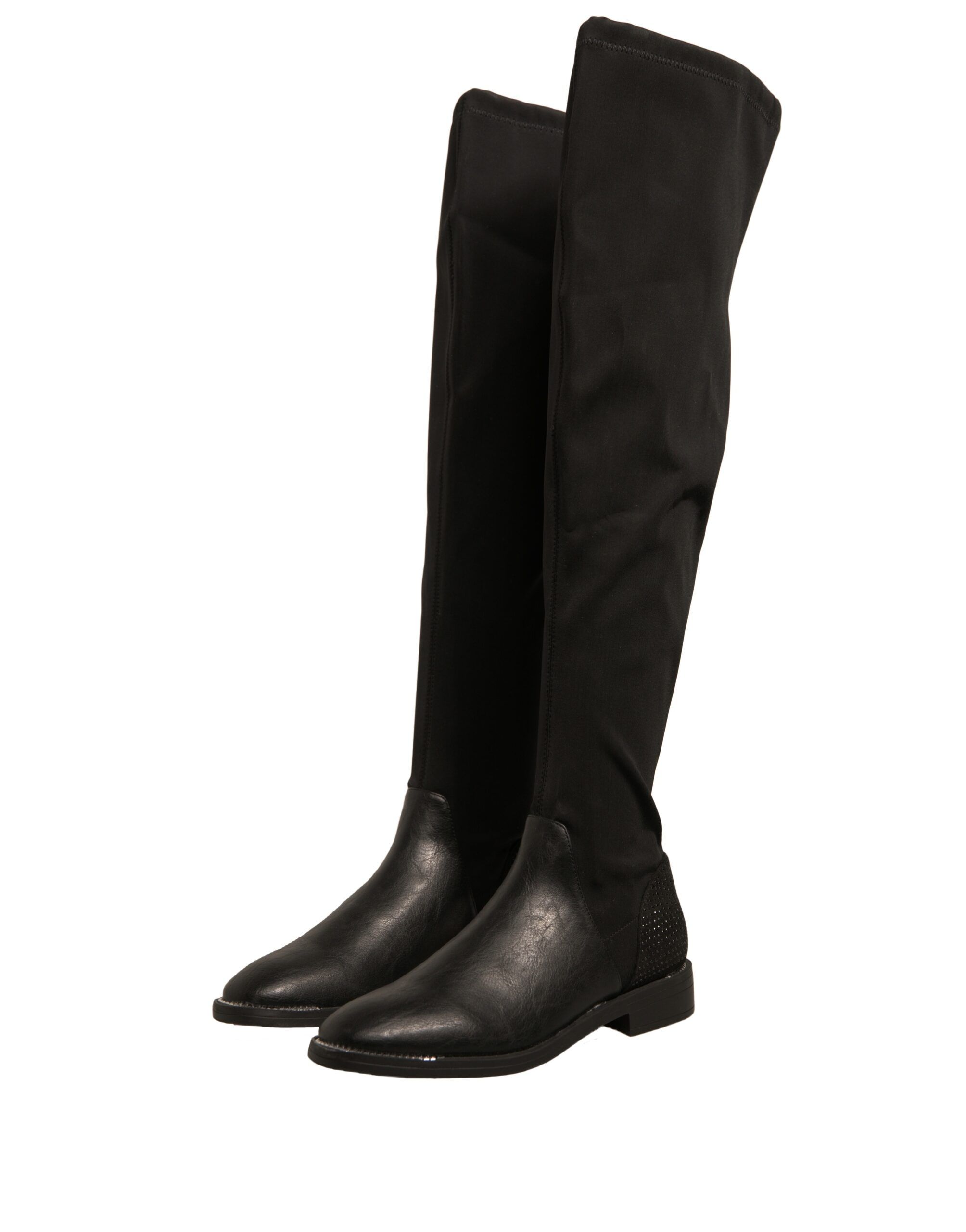 Leather Suede Flats High Boots Women's Shoes - MY TWIN - Modalova