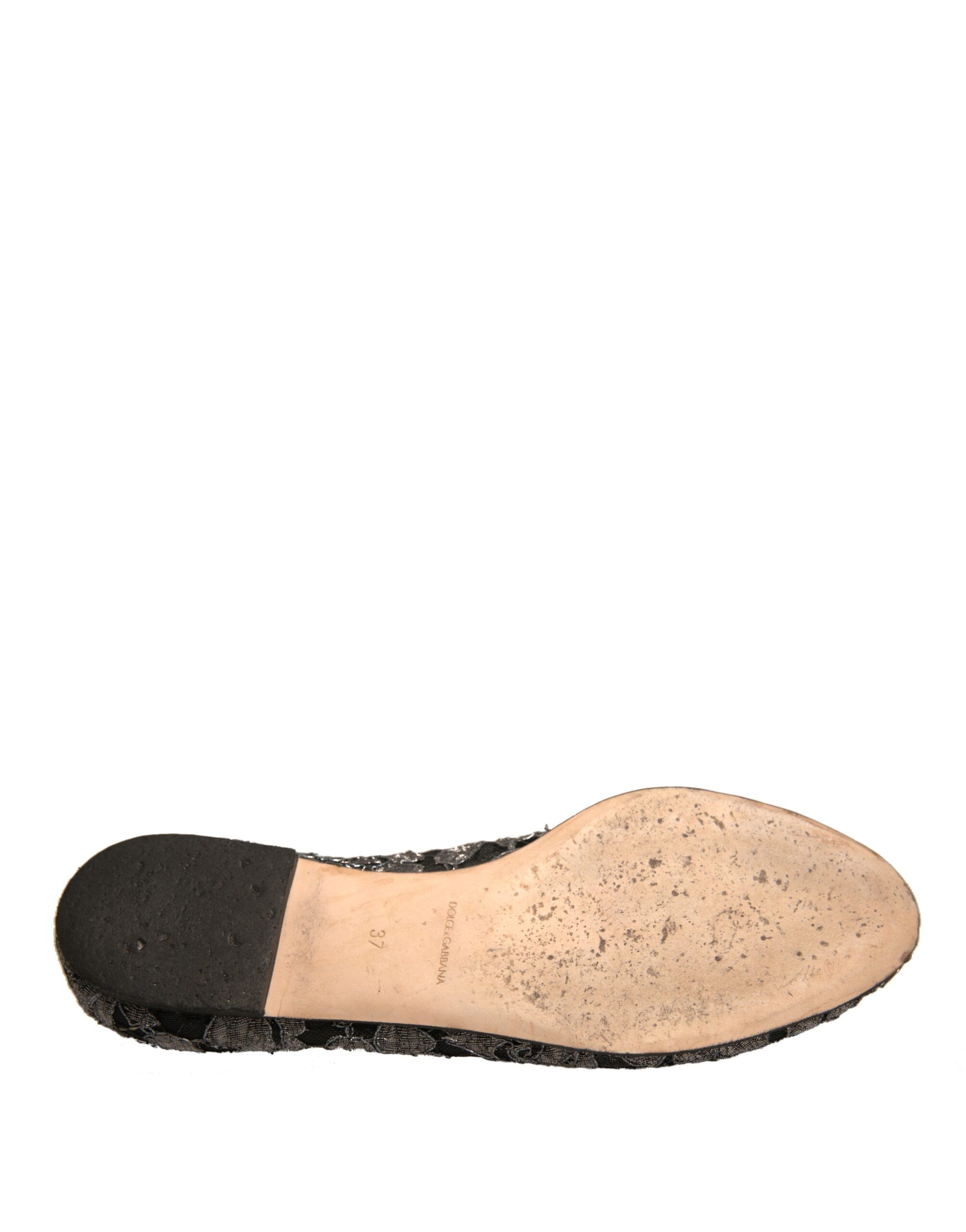 Crystal Loafer Lace Ballet Flats Women's Shoes (Pre-Owned) - Dolce & Gabbana - Modalova