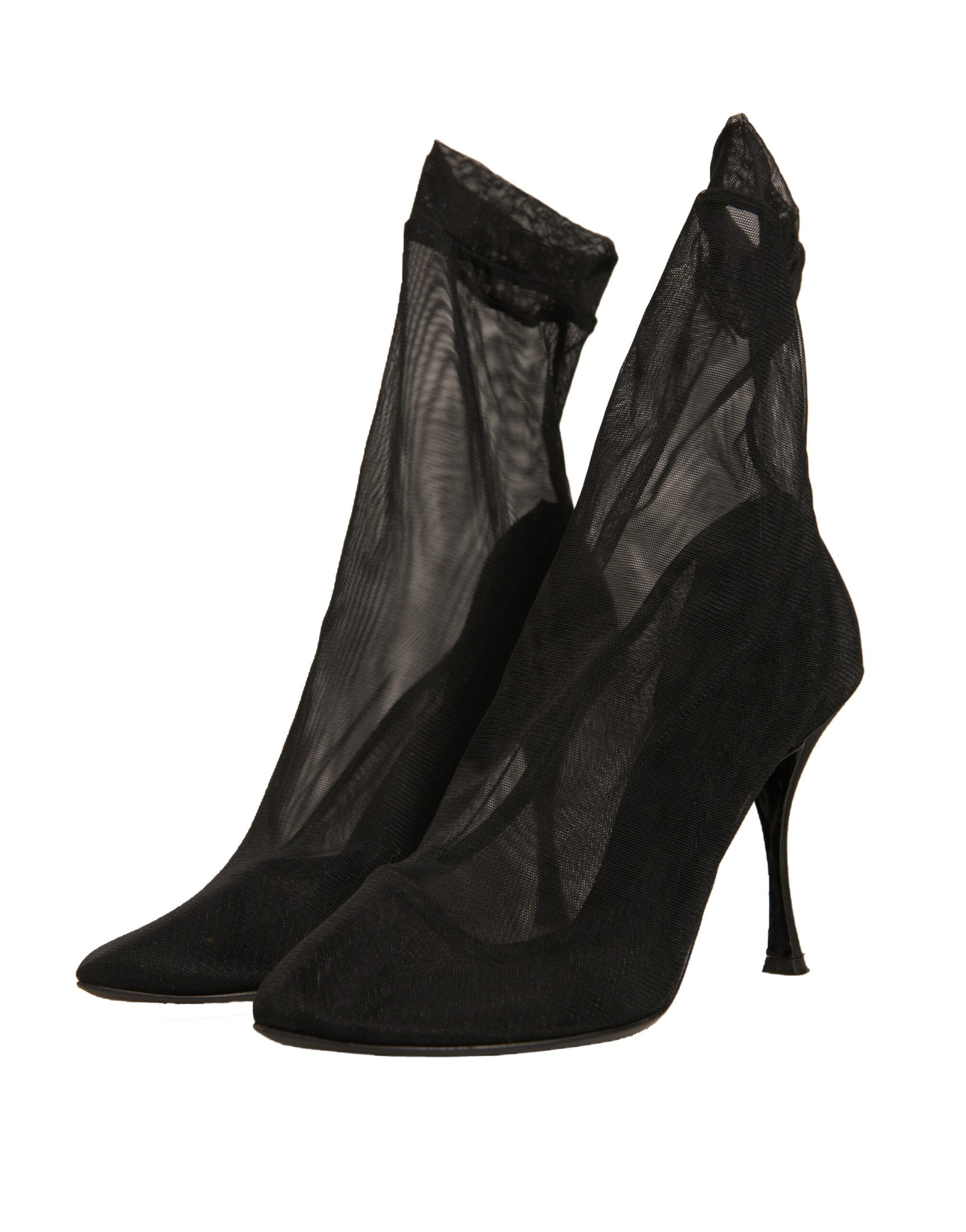 Silk Mesh Sock Style Heels Boots Women's Shoes (Pre-Owned) - Dolce & Gabbana - Modalova