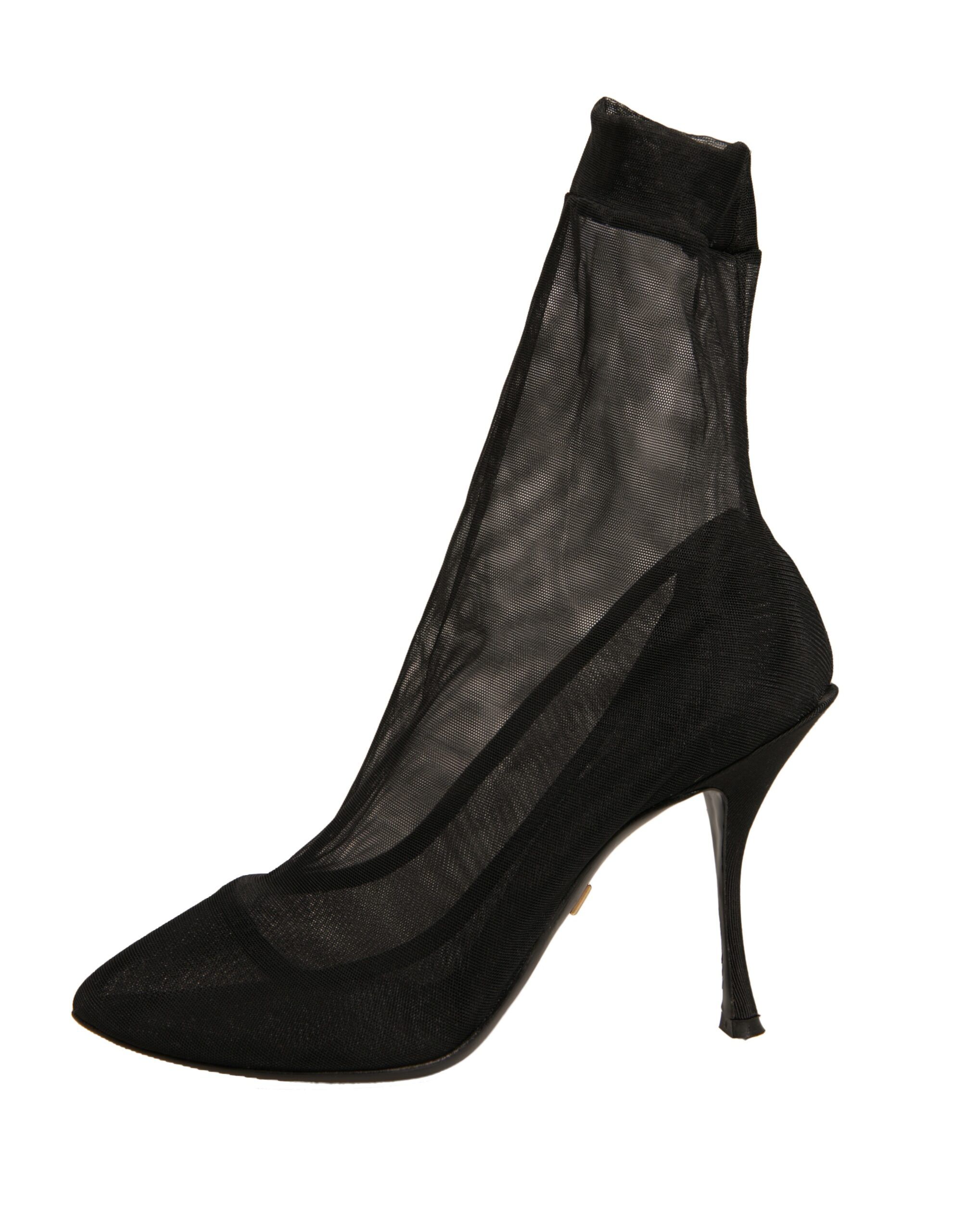 Silk Mesh Sock Style Heels Boots Women's Shoes (Pre-Owned) - Dolce & Gabbana - Modalova