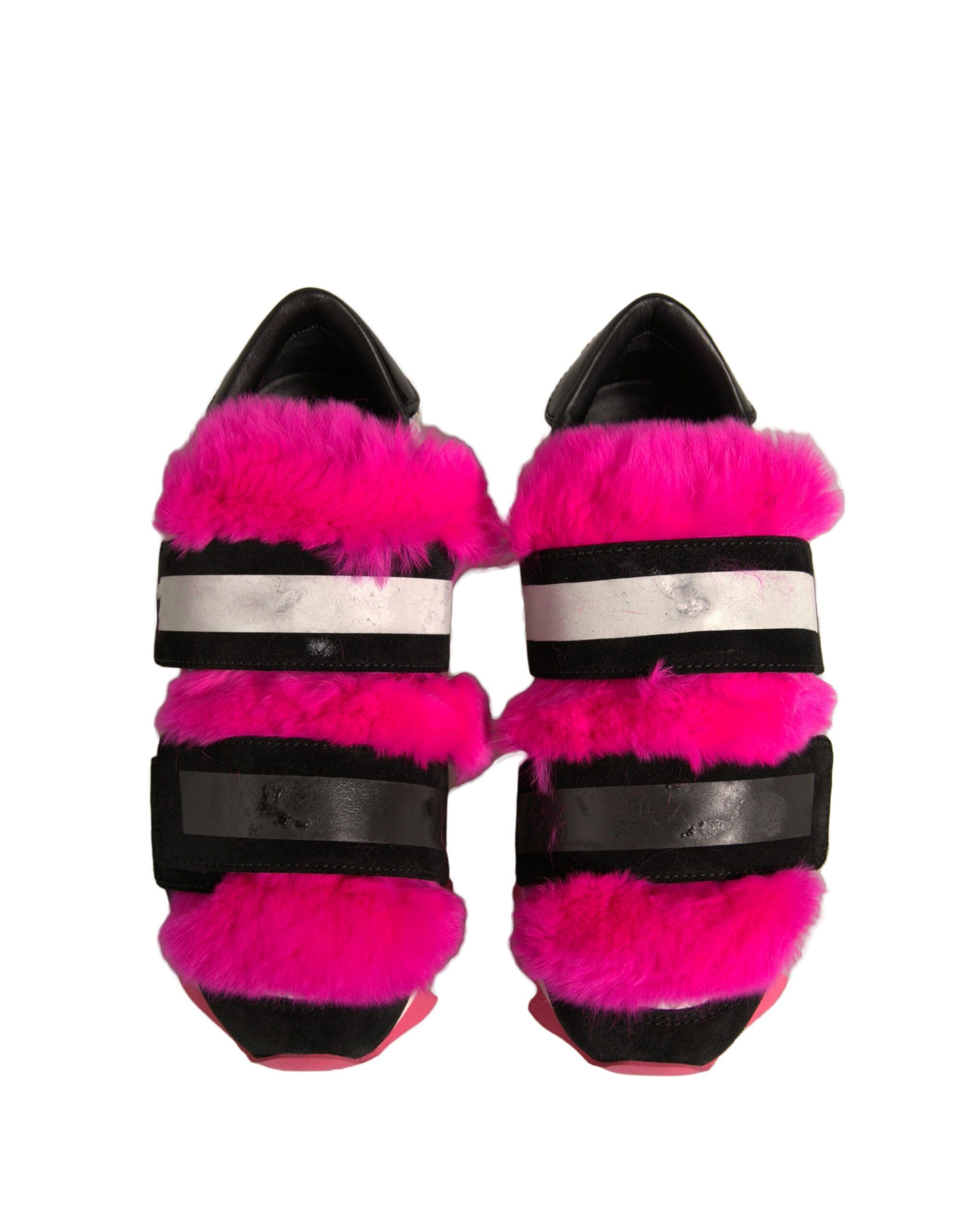 Pink Fur Embellished Sneakers Women's Shoes (Pre-Owned) - Dolce & Gabbana - Modalova