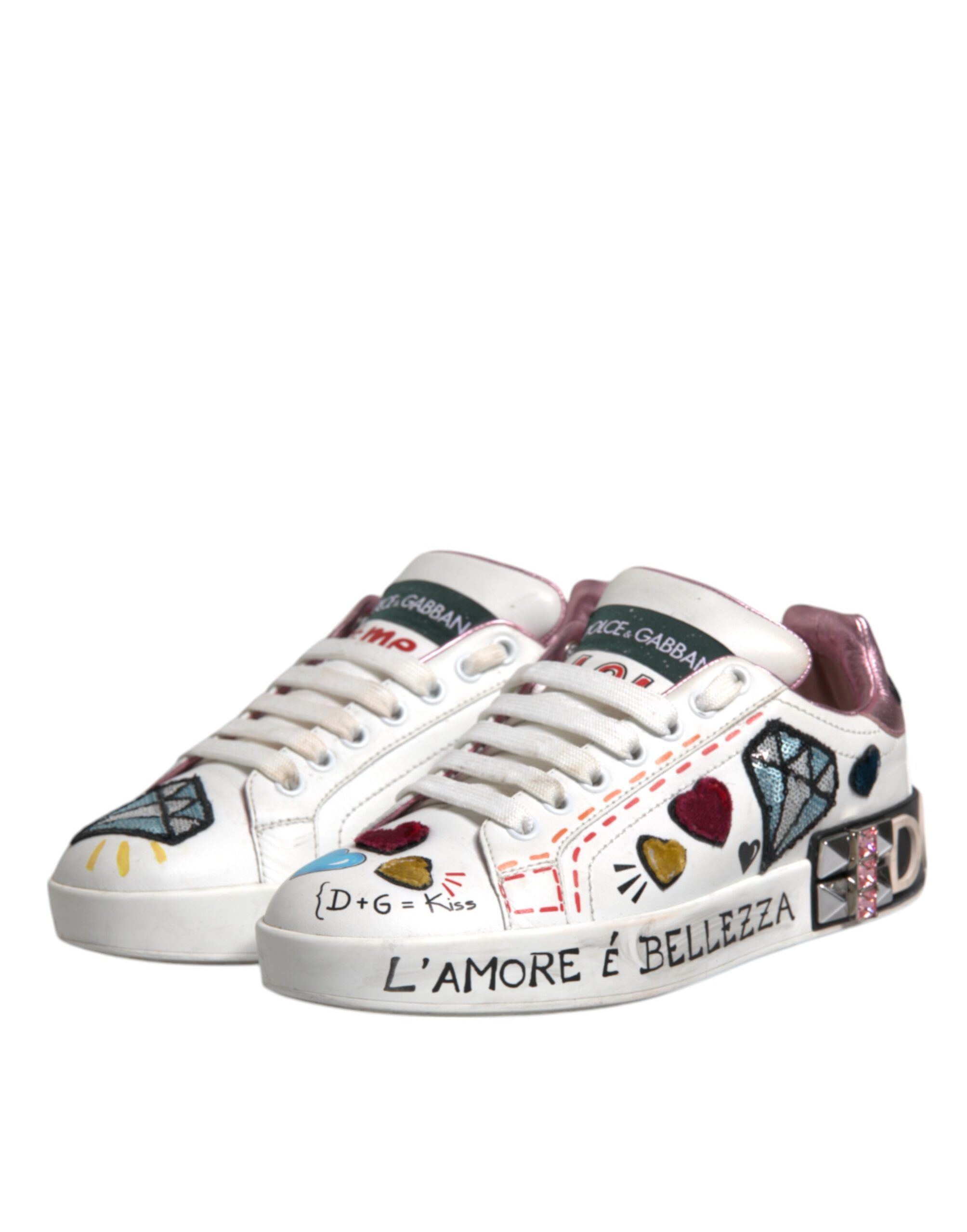 Sequined Crystal Low Top Sneakers Women's Shoes (Pre-Owned) - Dolce & Gabbana - Modalova
