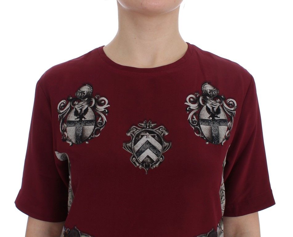 Knight Print Silk Blouse Women's T-shirt - Dolce & Gabbana - Modalova