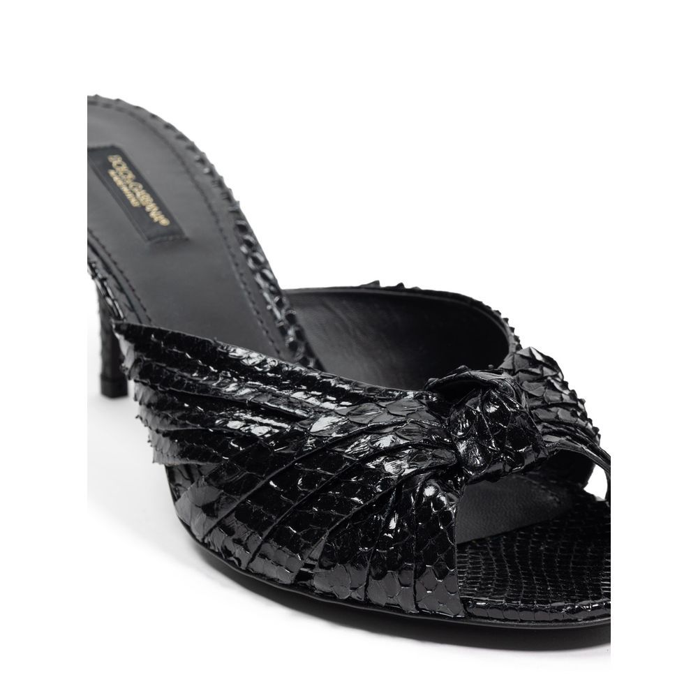 Snake Skin Platform Women's Sandals - Dolce & Gabbana - Modalova