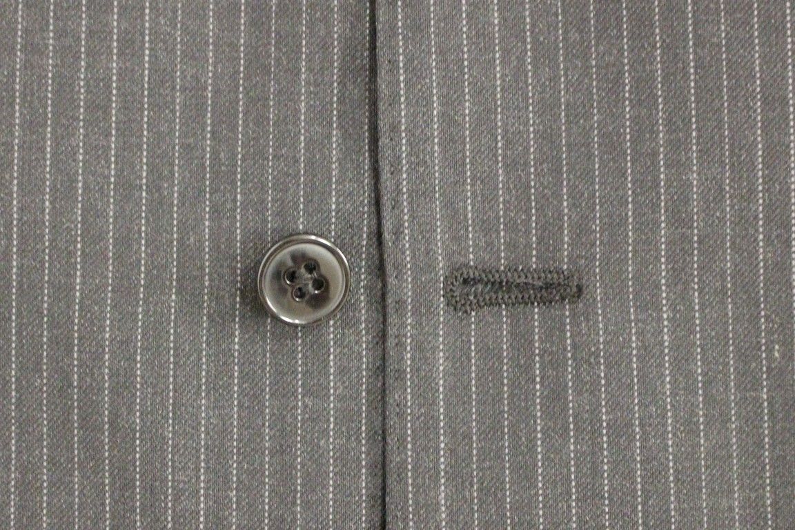 Gray Striped Wool Single Breasted Men's Vest - Dolce & Gabbana - Modalova
