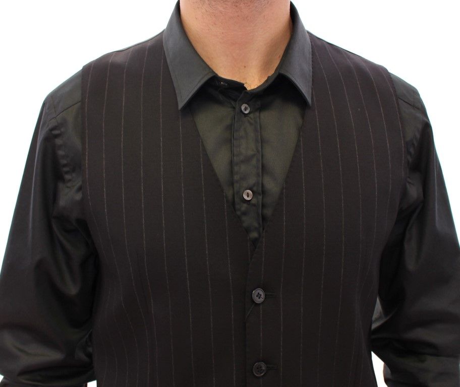 Striped Wool Logo Men's Vest - Dolce & Gabbana - Modalova