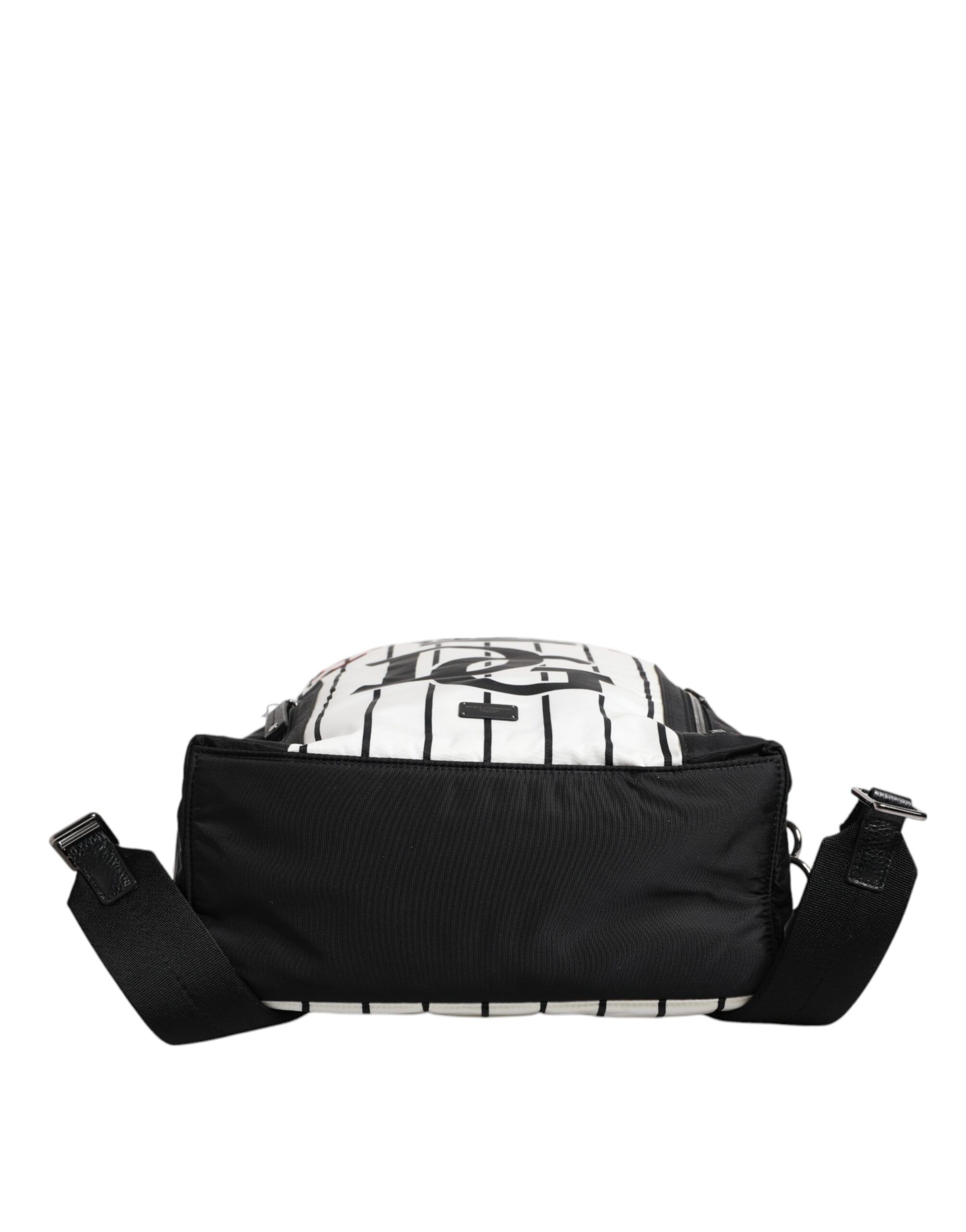 Black White Vulcano Royal King Print Men Backpack Men's Bag (Pre-Owned) - Dolce & Gabbana - Modalova