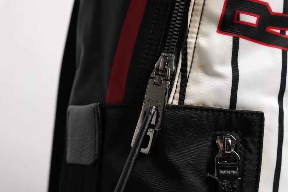 Black White Vulcano Royal King Print Men Backpack Men's Bag (Pre-Owned) - Dolce & Gabbana - Modalova