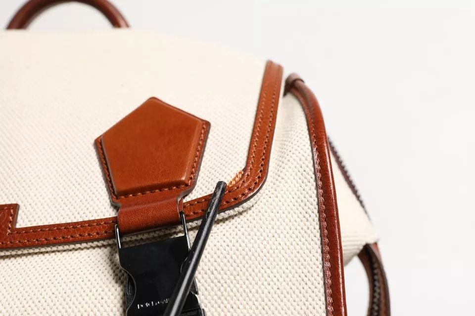 Brown Canvas Leather EDGE Travel Men Back Pack Men's Bag (Pre-Owned) - Dolce & Gabbana - Modalova