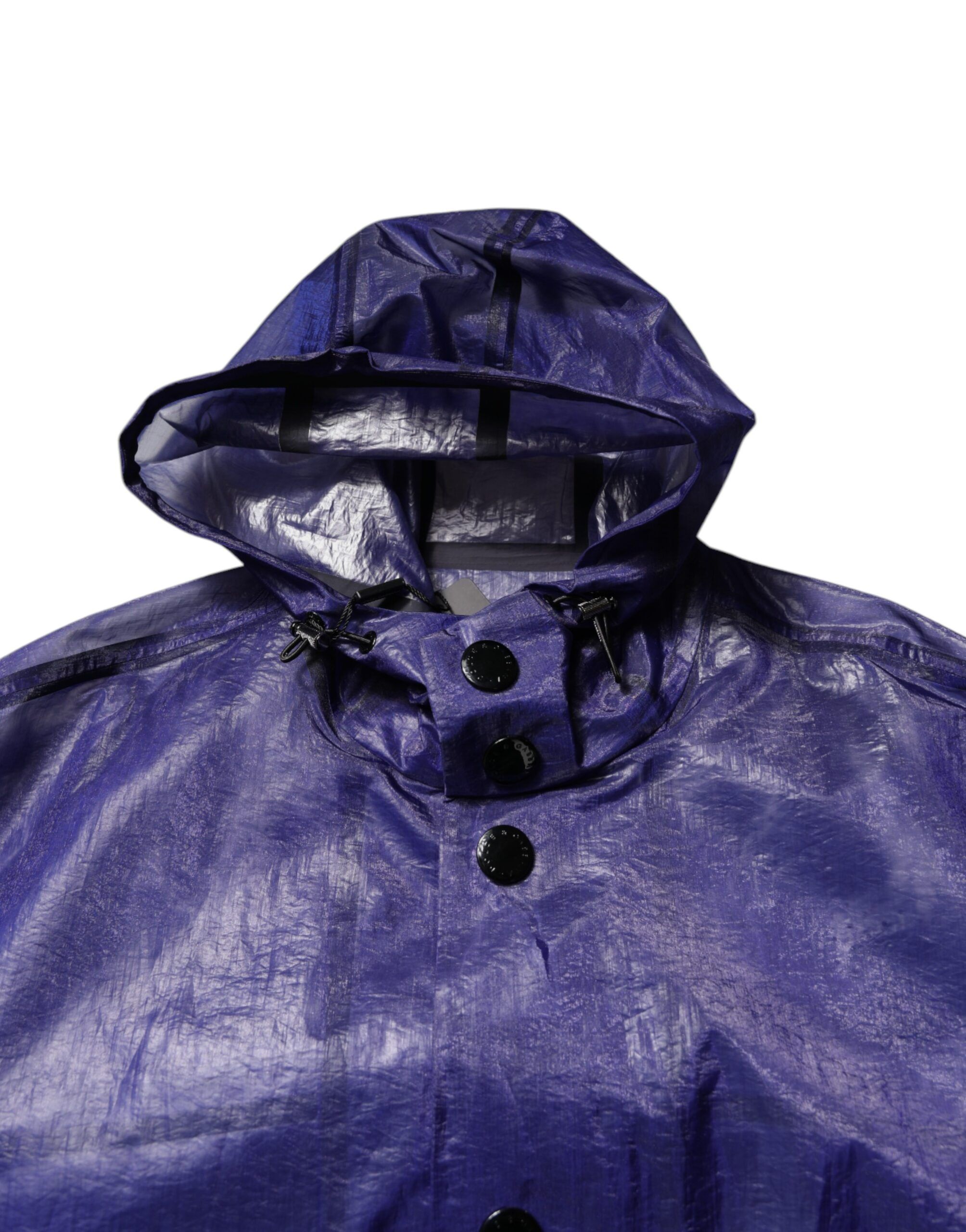 Dark Cotton Hooded Men Raincoat Men's Jacket - Dolce & Gabbana - Modalova