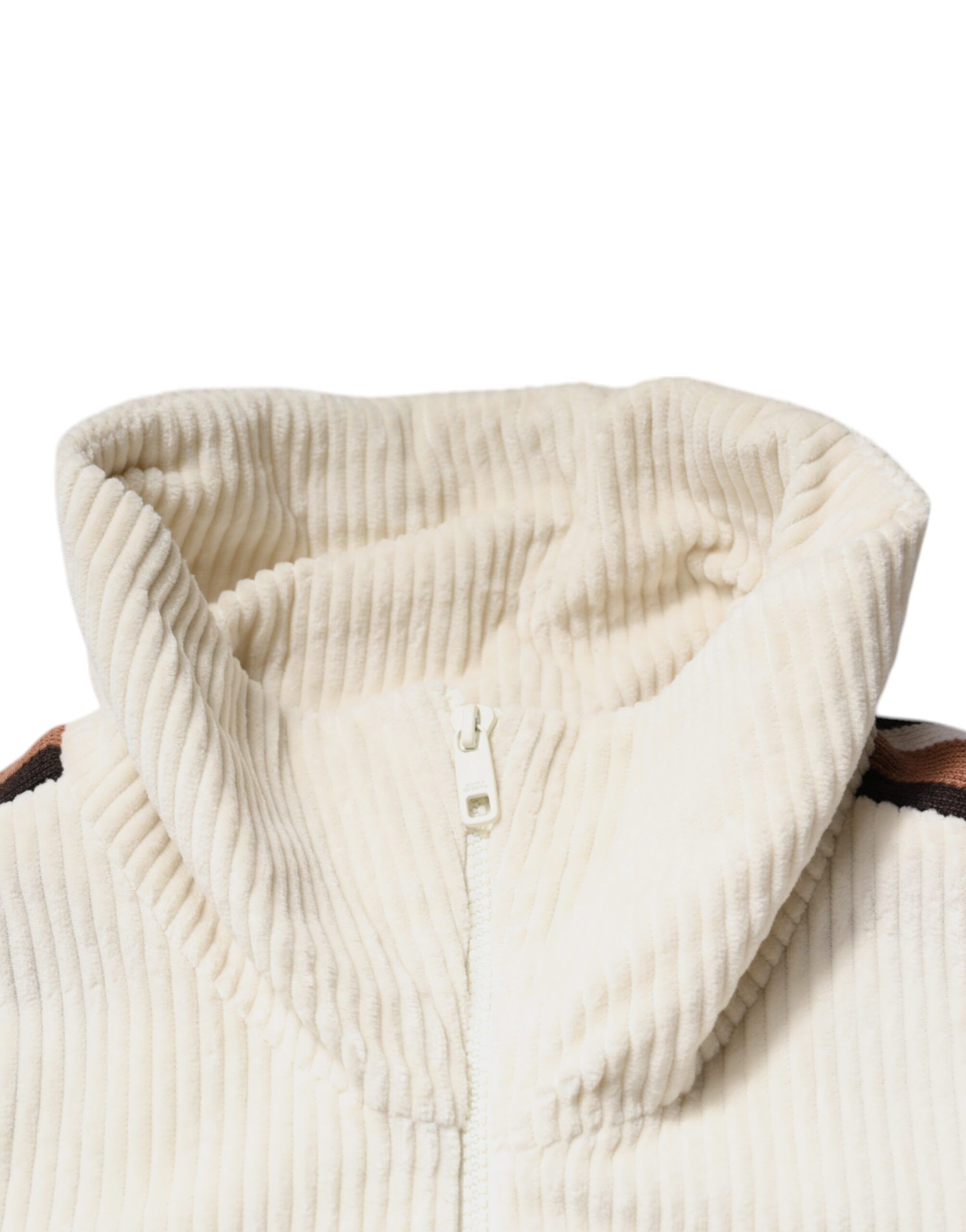 Logo Applique Cotton Corduroy Full Zip Men's Jacket - Dolce & Gabbana - Modalova