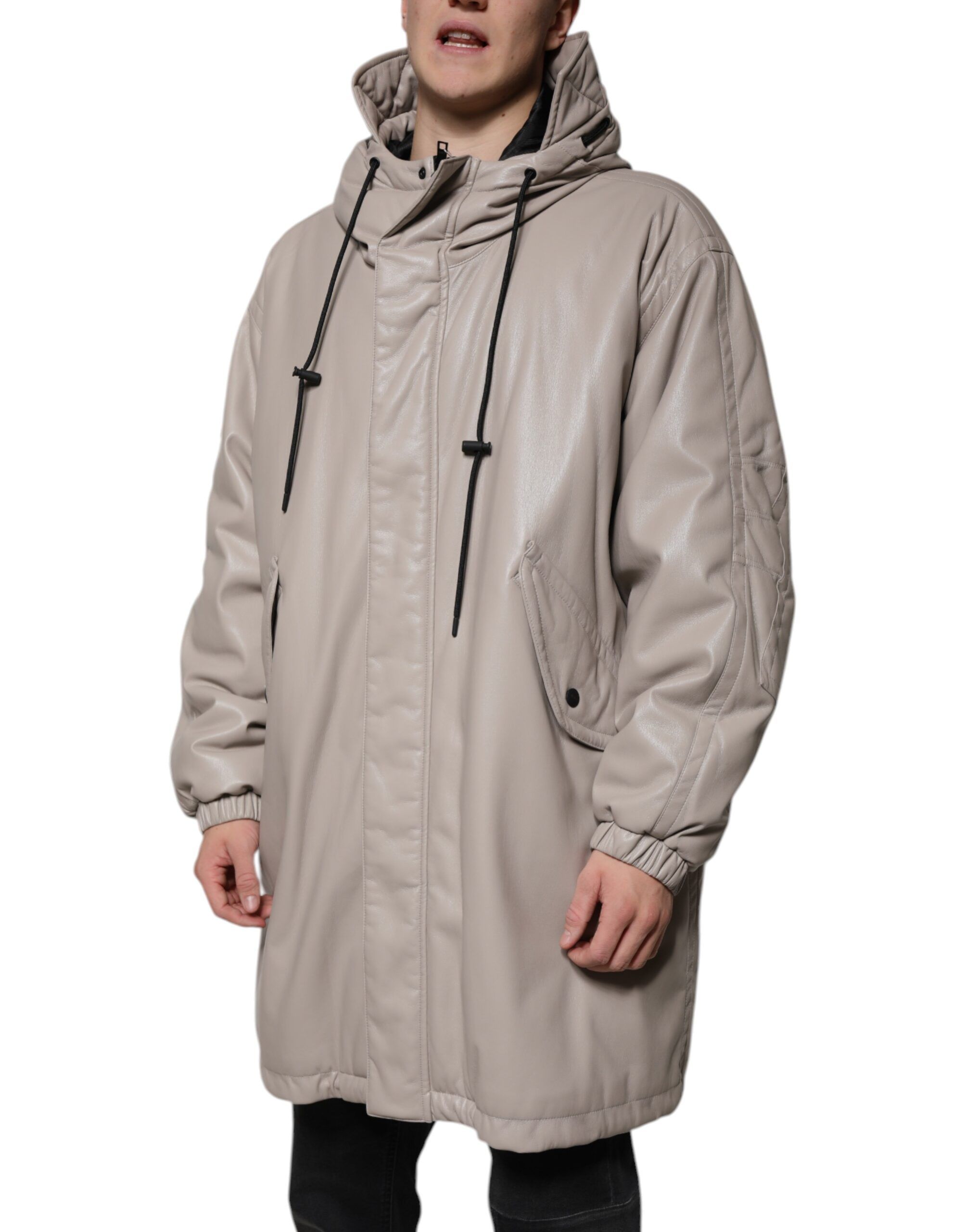 Full Zip Hooded Long Sleeves Casual Coat Men's Jacket (Pre-Owned) - MSGM - Modalova