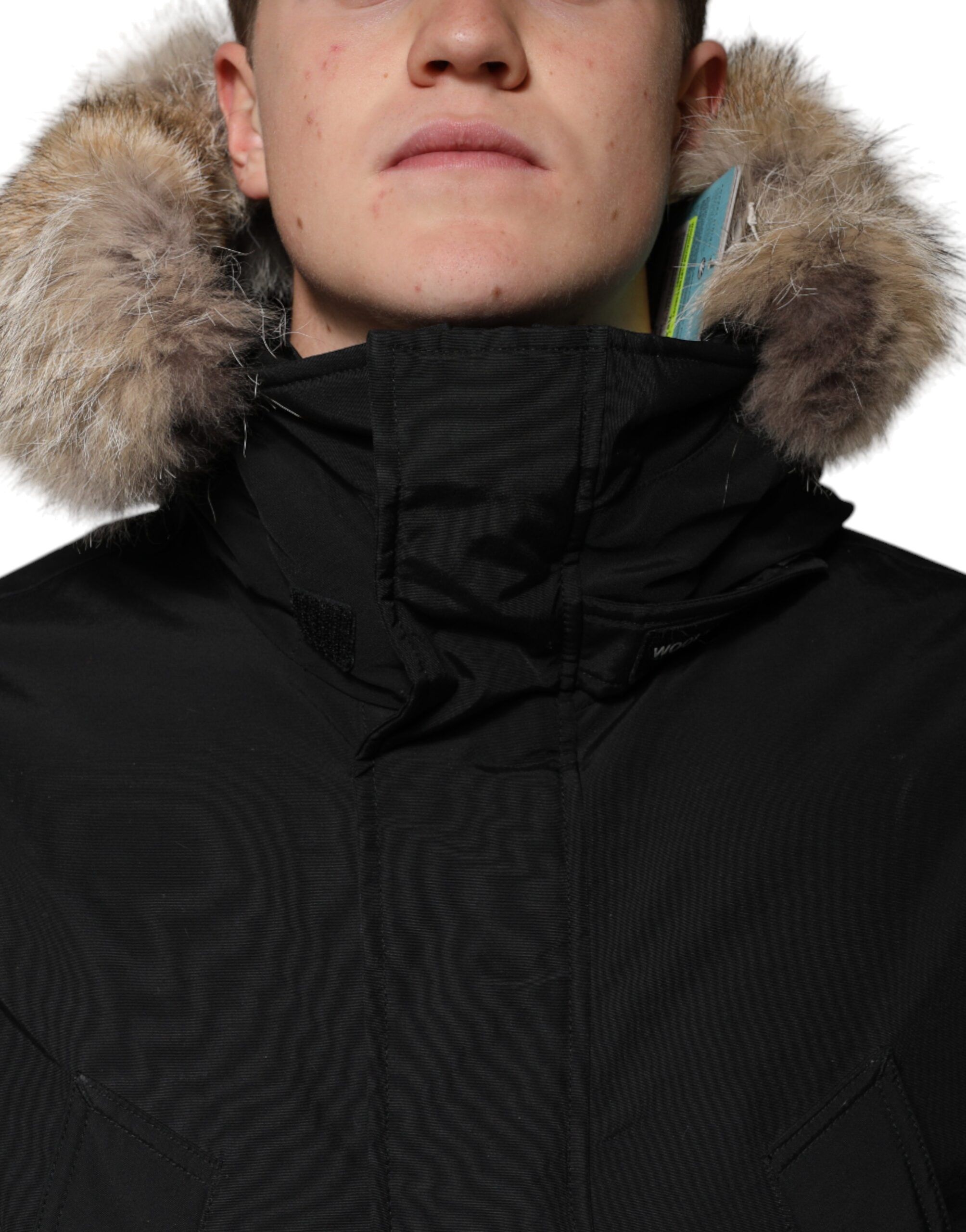 Hooded Long Sleeves Fur Shearling Coat Men's Jacket (Pre-Owned) - Woolrich - Modalova