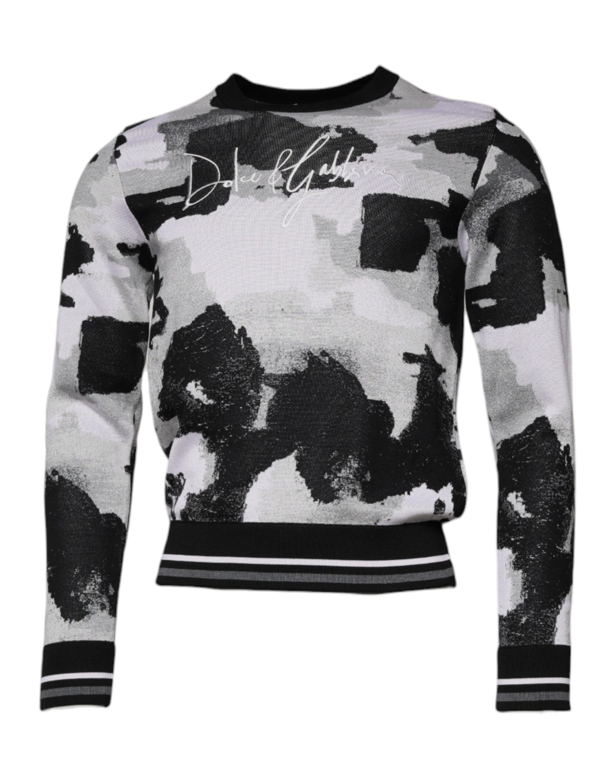 Camouflage Crew Neck Men Pullover Men's Sweater - Dolce & Gabbana - Modalova