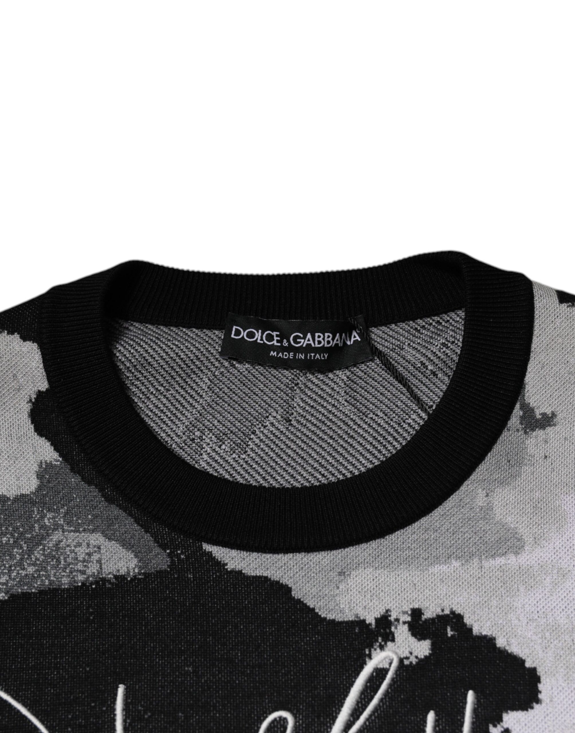 Camouflage Crew Neck Men Pullover Men's Sweater - Dolce & Gabbana - Modalova