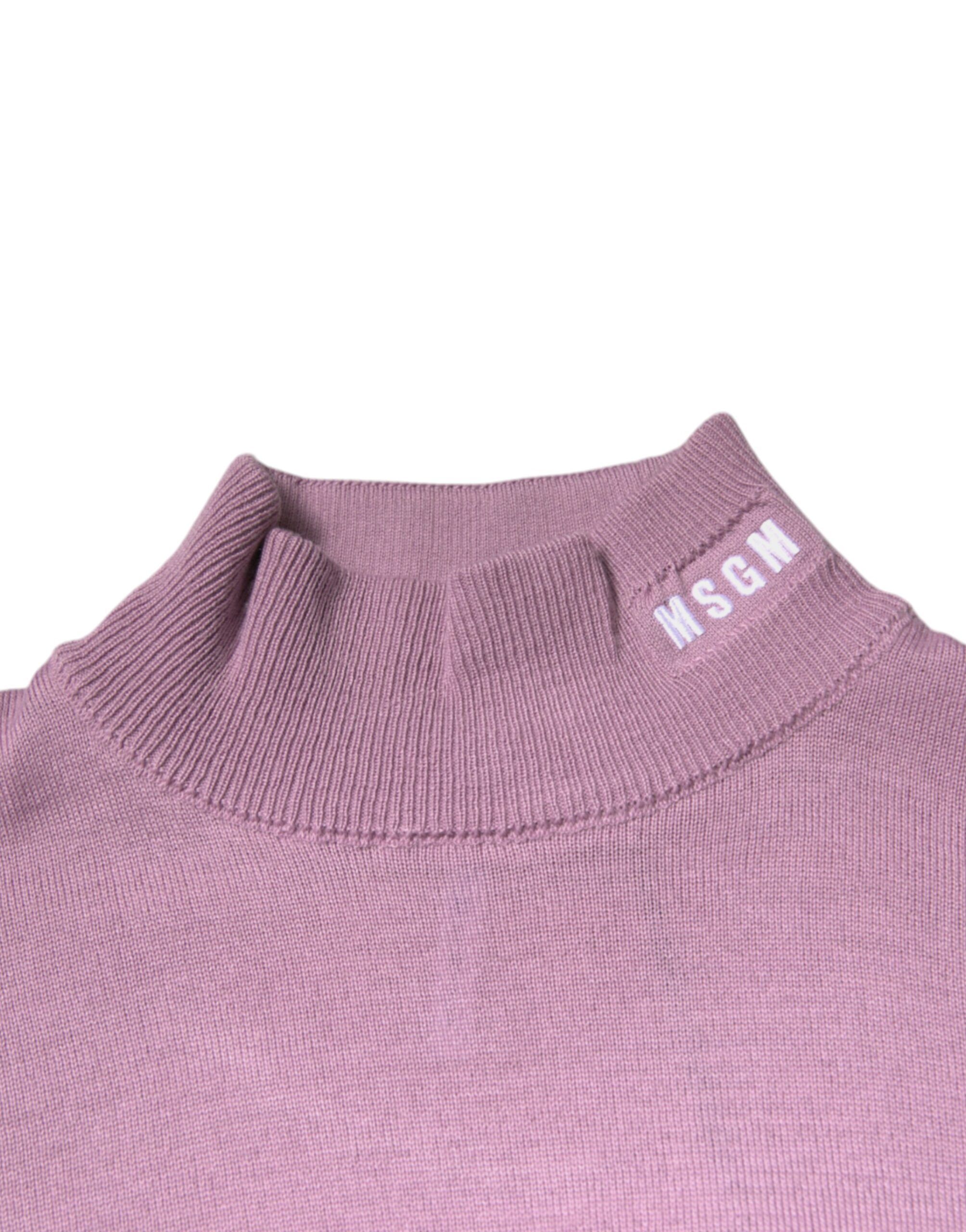 Wool Knit Turtle Neck Long Sleeve Pullover Men's Sweater (Pre-Owned) - MSGM - Modalova