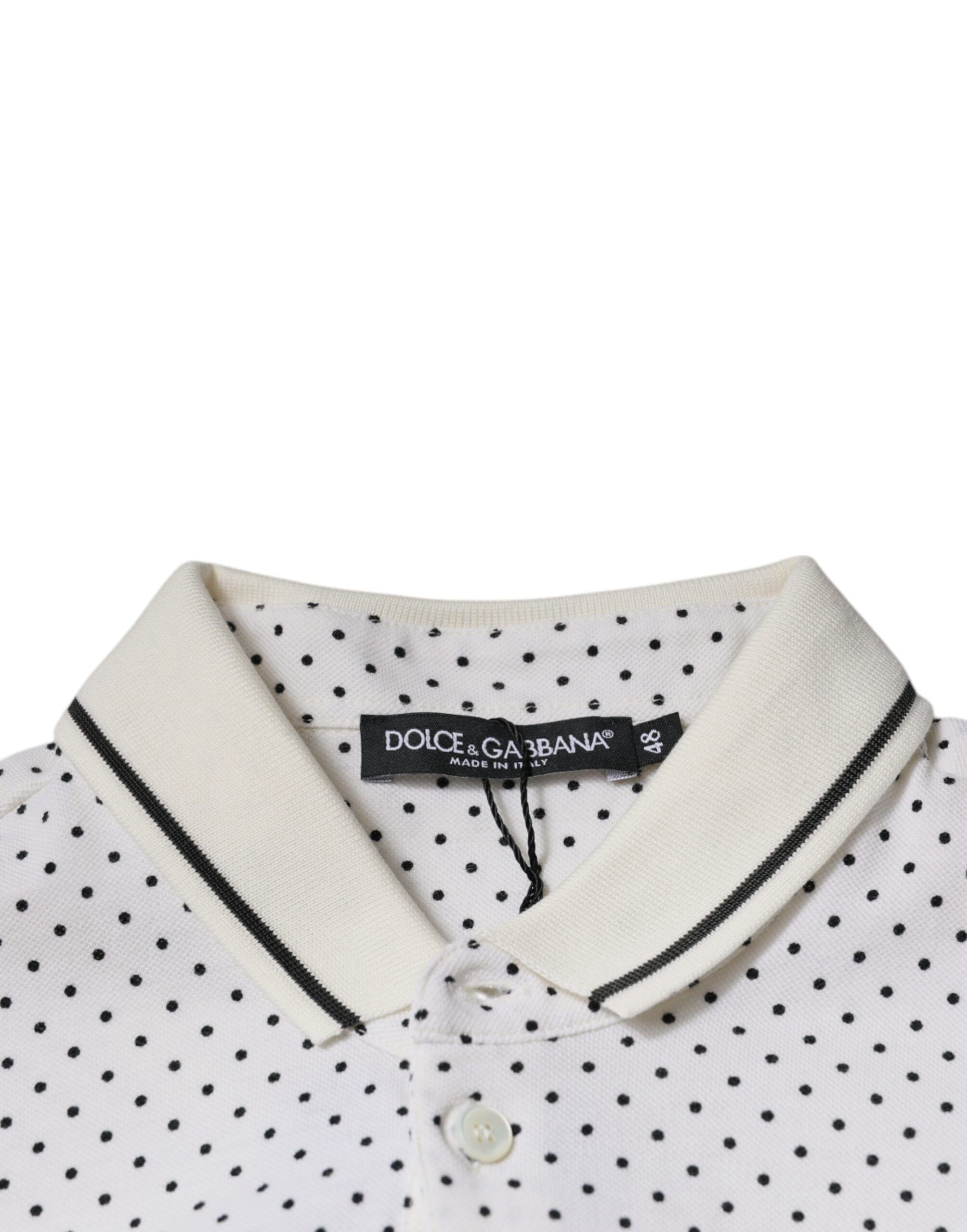 Polka Dot Cotton Collared Polo Men's T-shirt - Dolce & Gabbana - Modalova