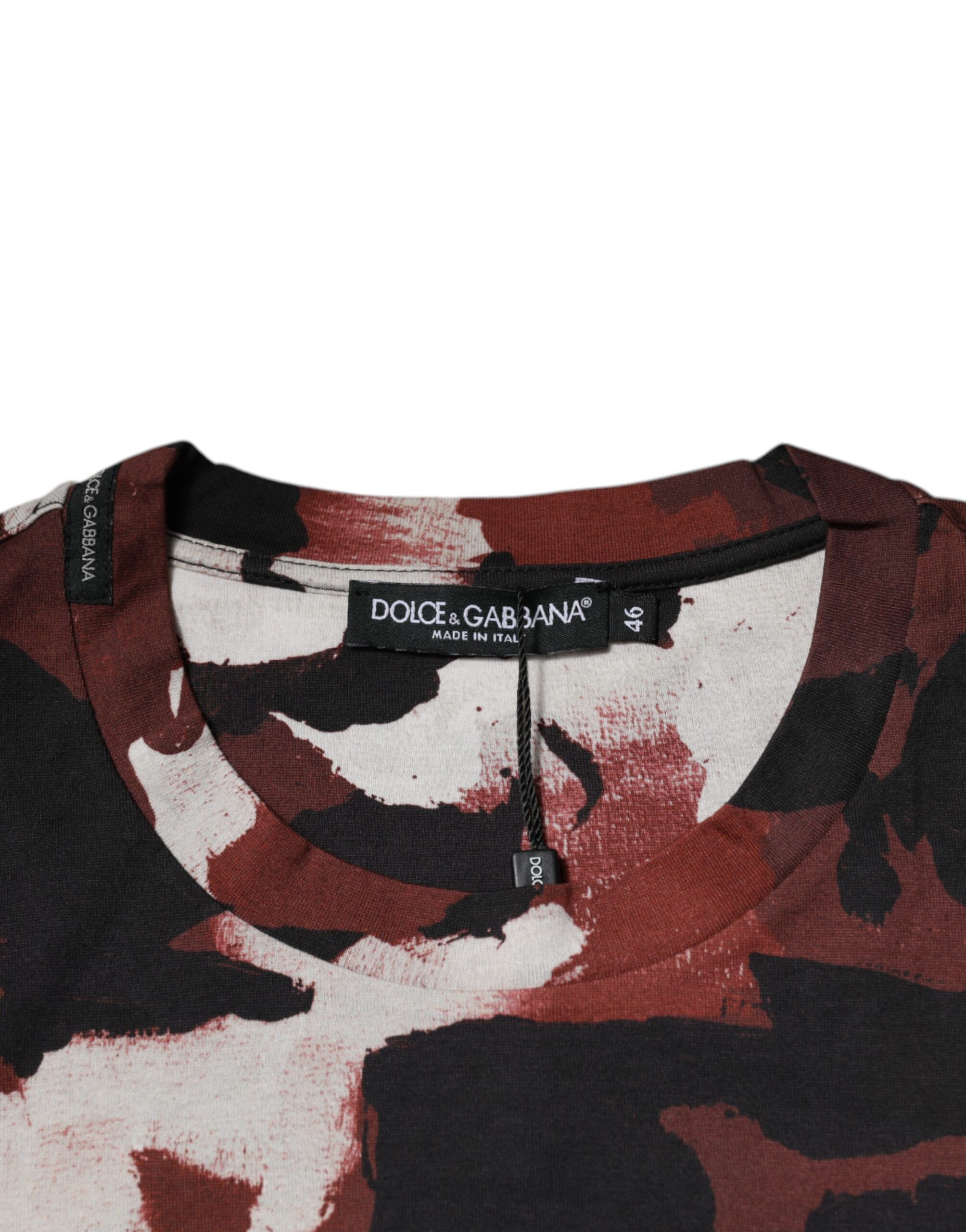 Camouflage Crew Neck Men's T-shirt - Dolce & Gabbana - Modalova