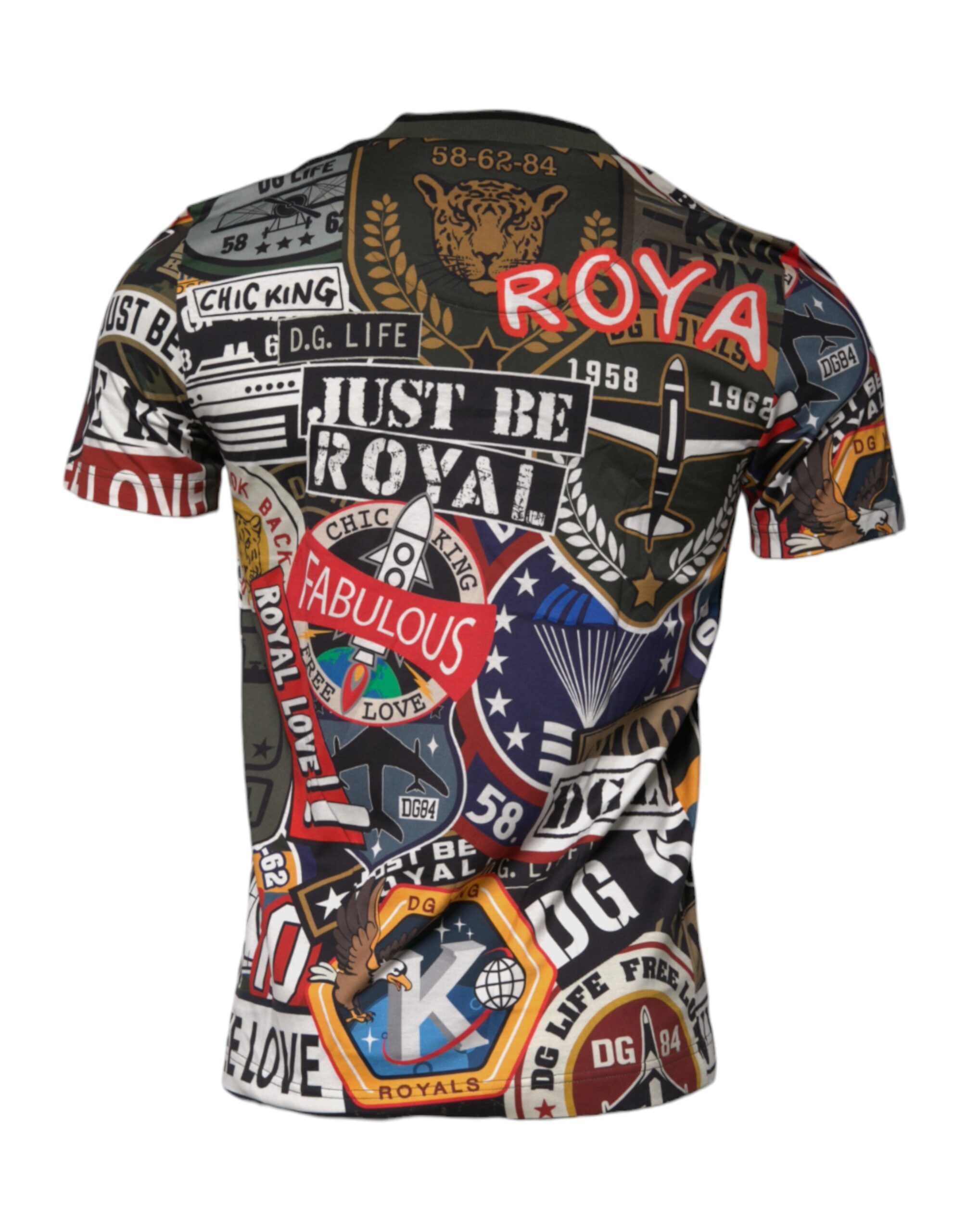 Graphic Print Cotton Crew Neck Men's T-shirt - Dolce & Gabbana - Modalova