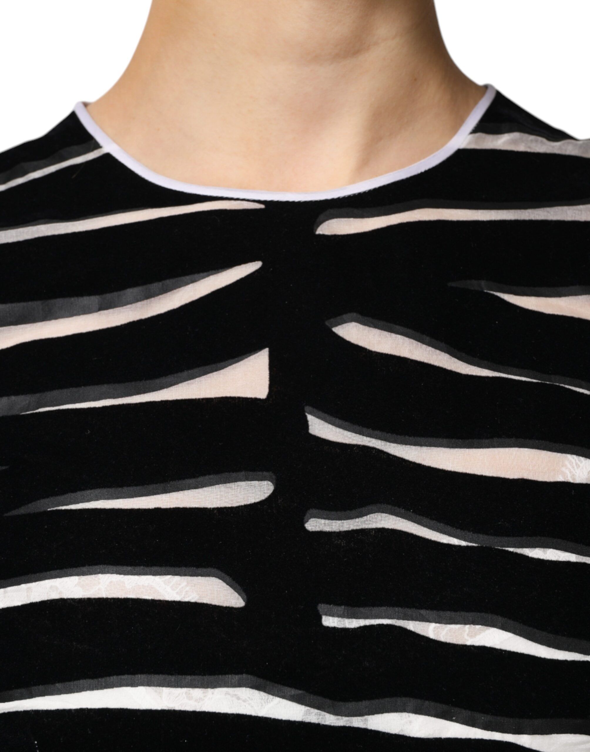 Black White Zebra A-line Sheath Mini Women's Dress - Dolce & Gabbana - Modalova