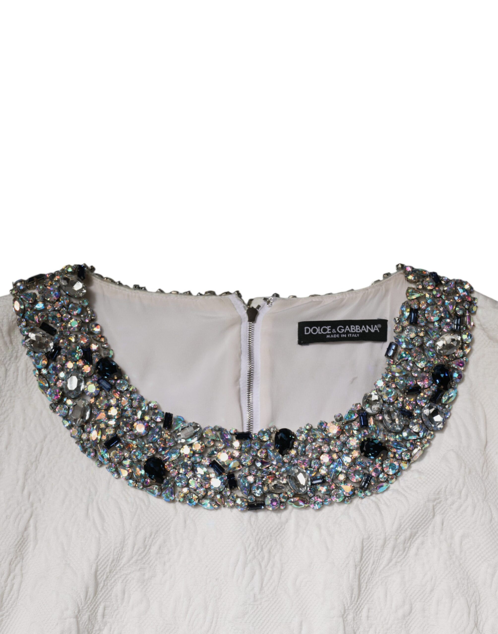 Crystal Embellished Jacquard Brocade Mini Women's Dress (Pre-Owned) - Dolce & Gabbana - Modalova