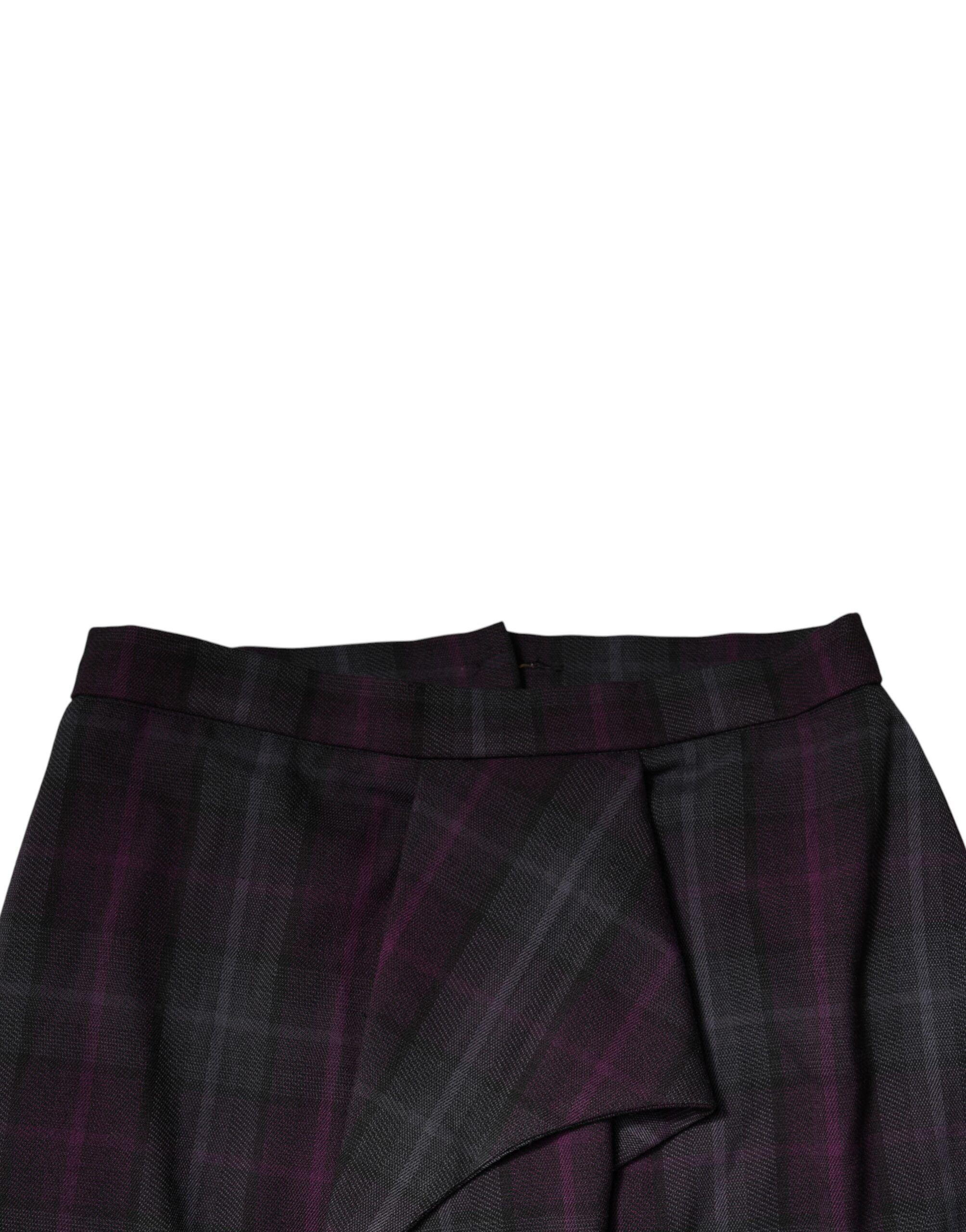 Checkered Ruffle High Waist Mini Women's Skirt - BENCIVENGA - Modalova