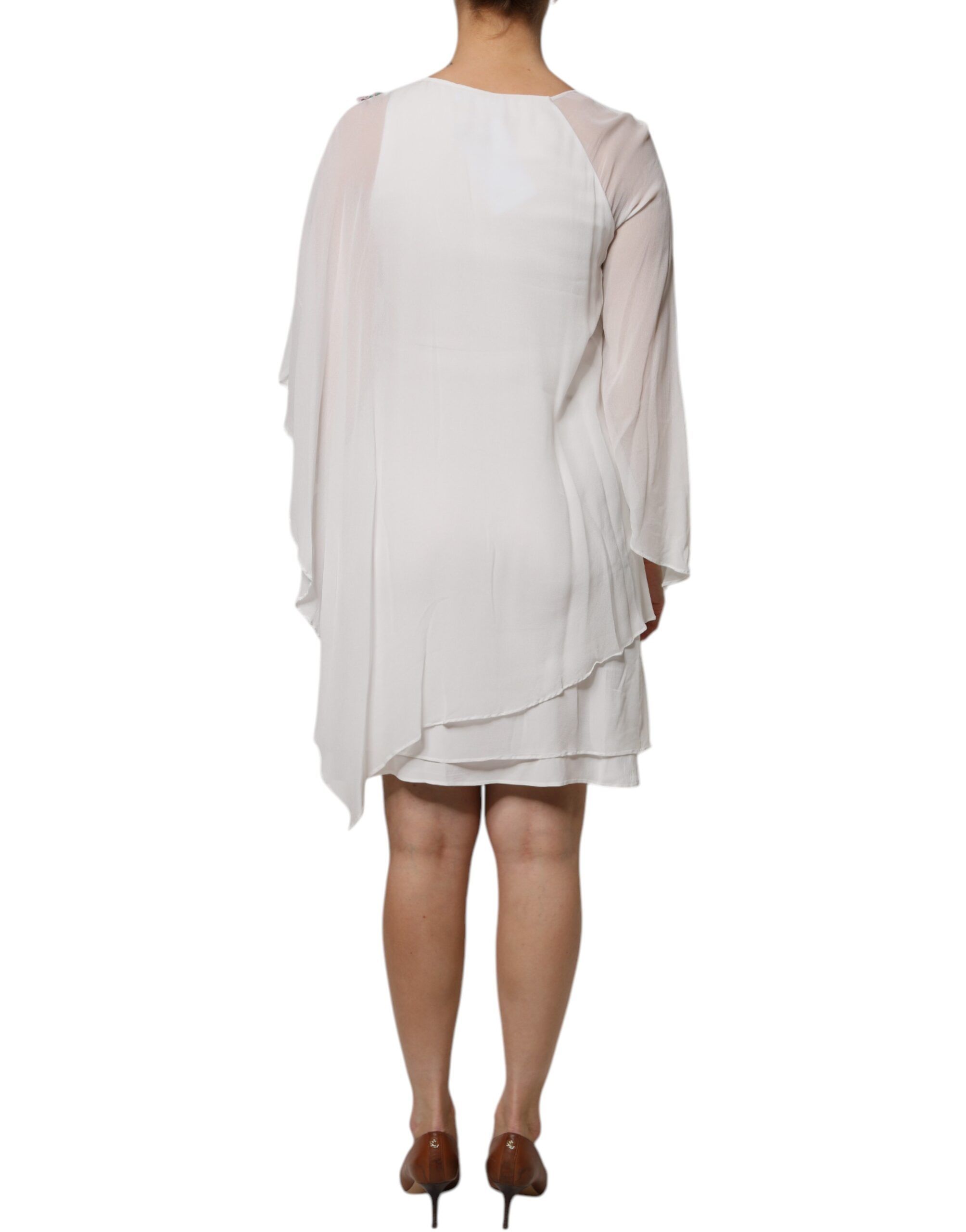 Floral Embroidery Viscose Chiffon Shift Women's Dress - Blumarine - Modalova