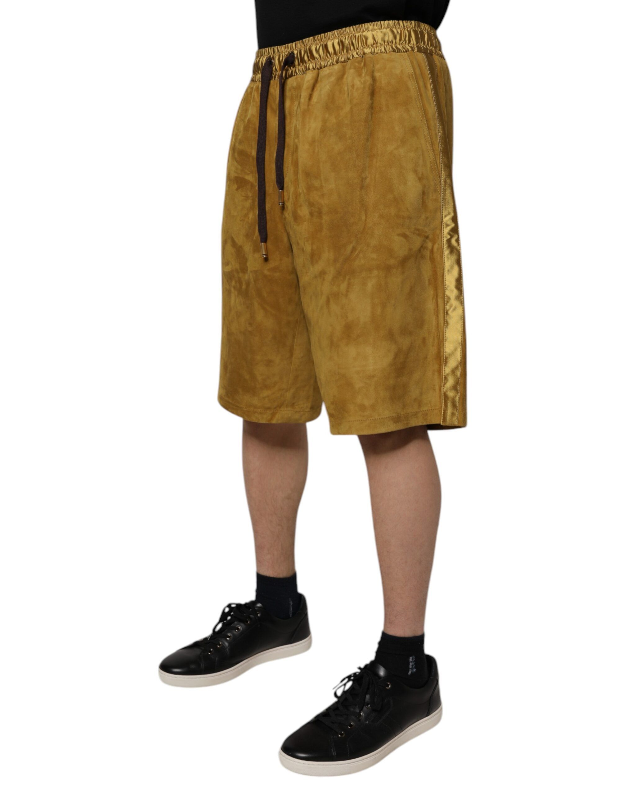 Lambskin Suede Men Bermuda Men's Shorts - Dolce & Gabbana - Modalova