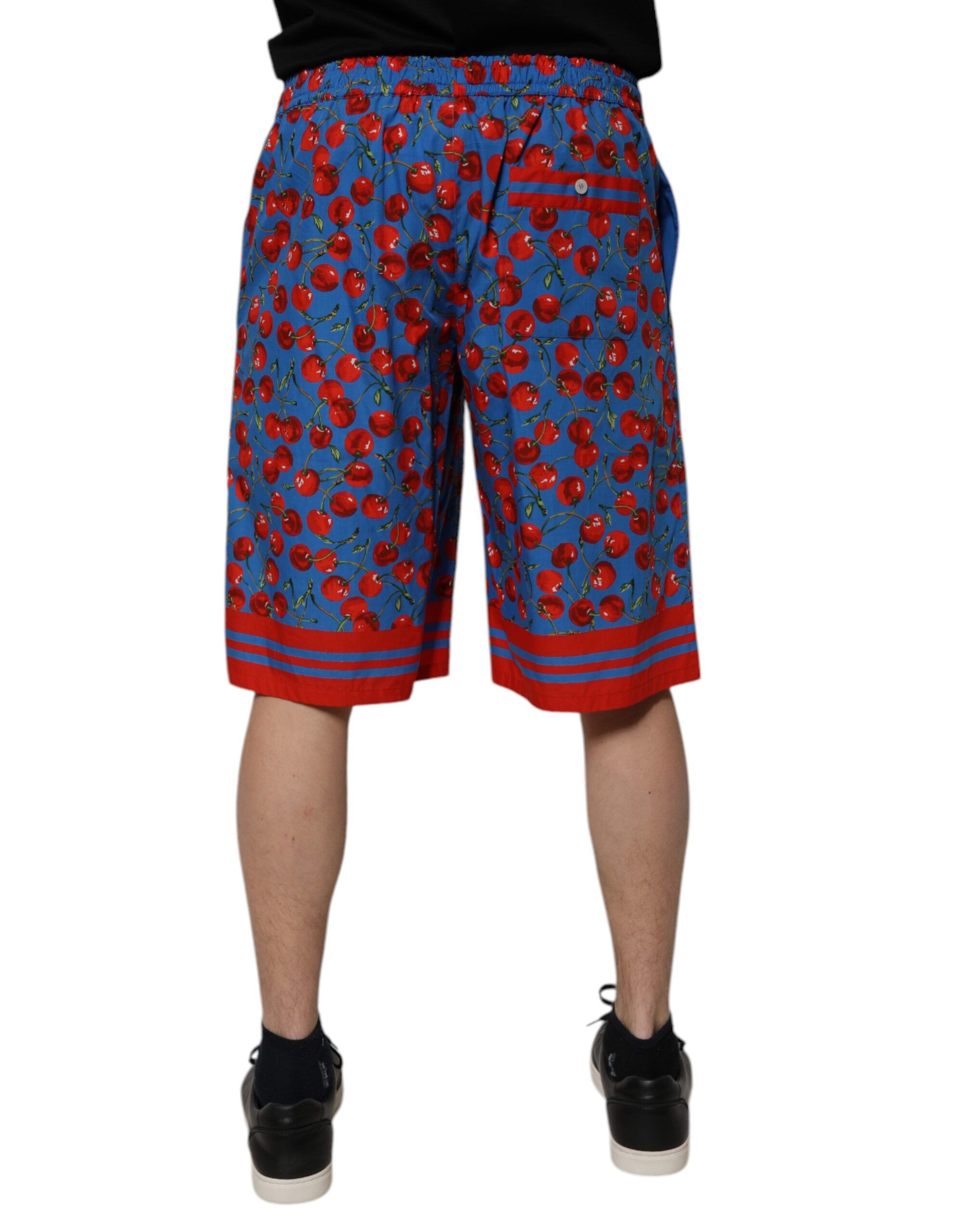 Cherry Print Cotton Men Bermuda Men's Shorts - Dolce & Gabbana - Modalova