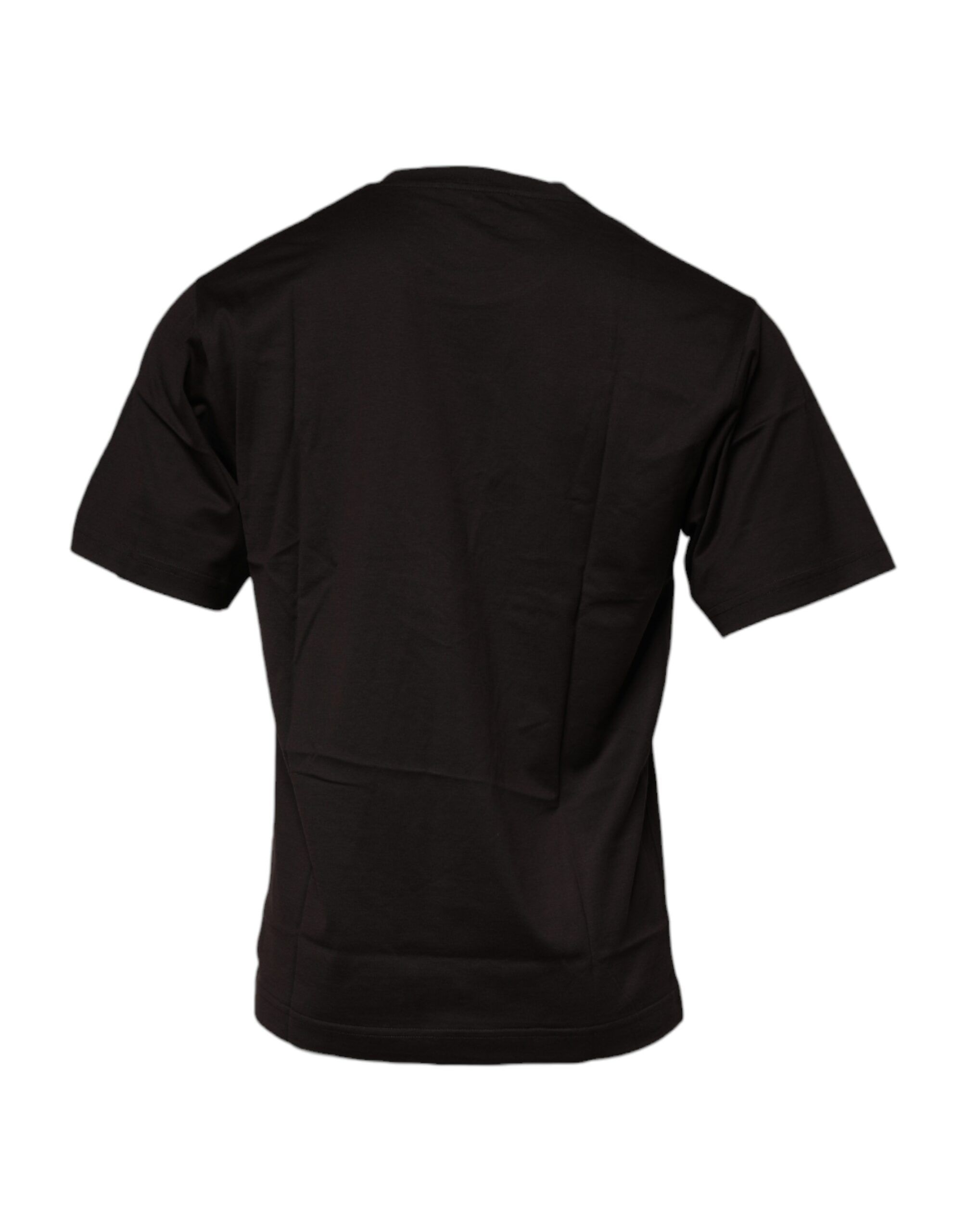 Dark Logo Cotton Crew Neck Men's T-shirt - Dolce & Gabbana - Modalova