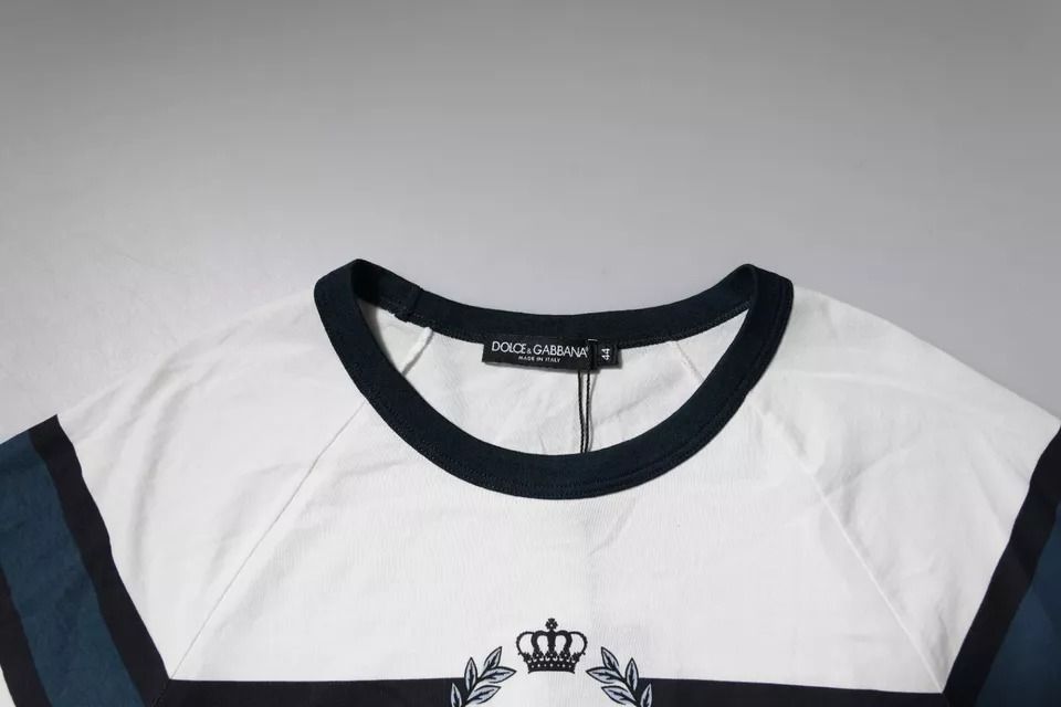 Logo Print Cotton Men Crew Neck Men's T-shirt - Dolce & Gabbana - Modalova