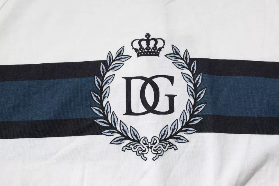 Logo Print Cotton Men Crew Neck Men's T-shirt - Dolce & Gabbana - Modalova