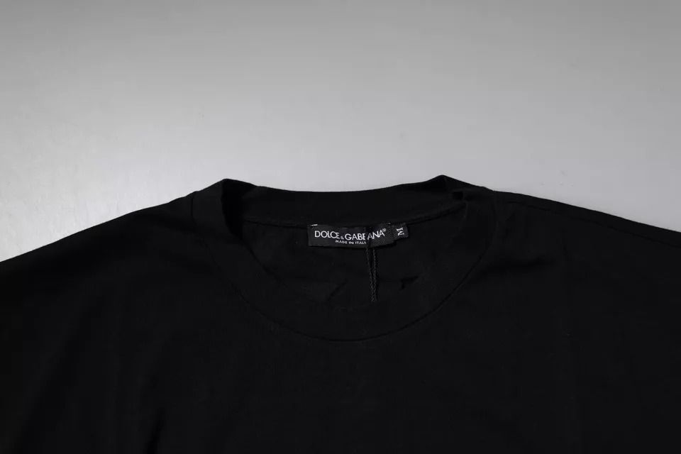 Amore Leopard Cotton Crew Neck Men's T-shirt - Dolce & Gabbana - Modalova