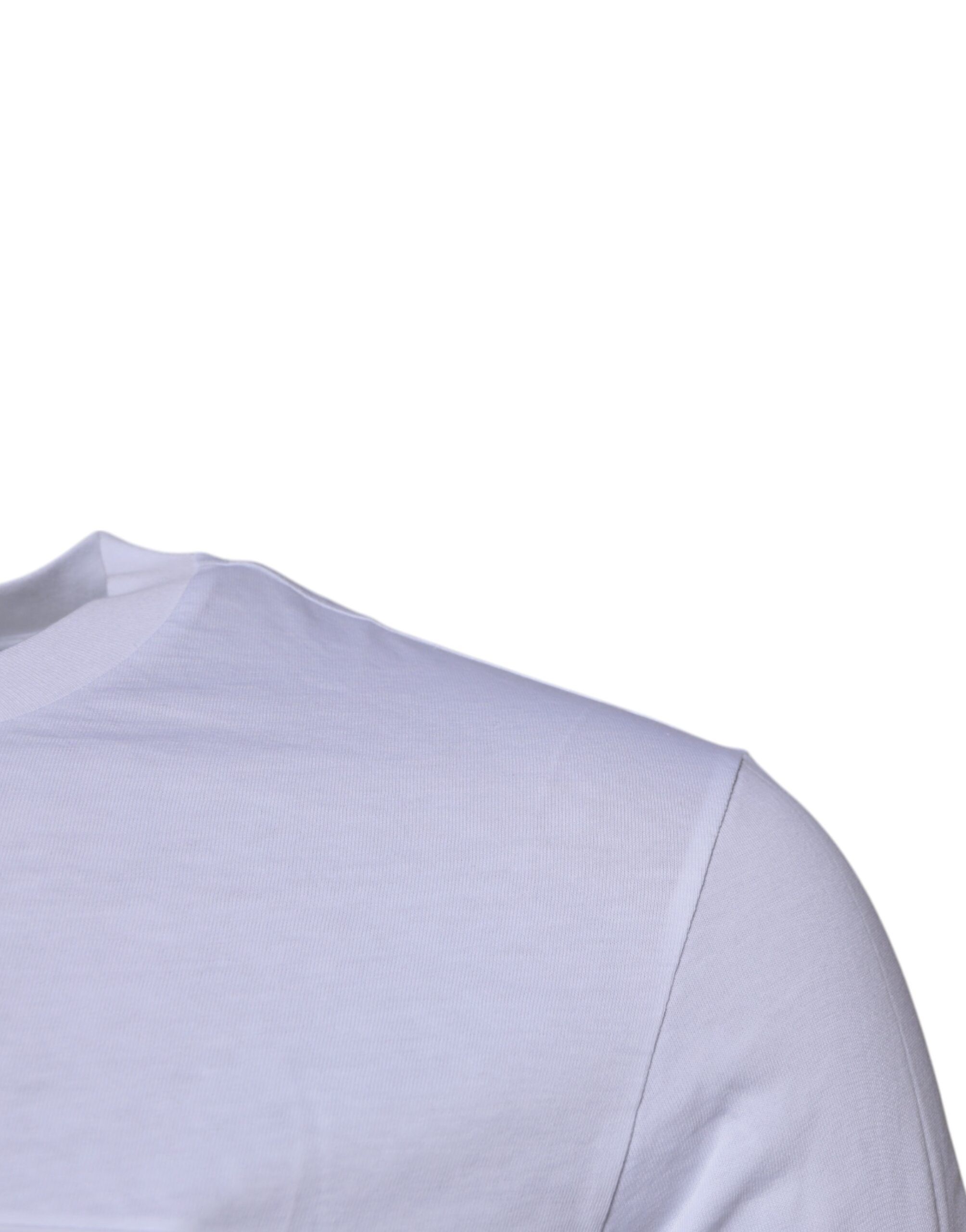 Logo Plaque Cotton Crew Neck Men's T-shirt - Dolce & Gabbana - Modalova