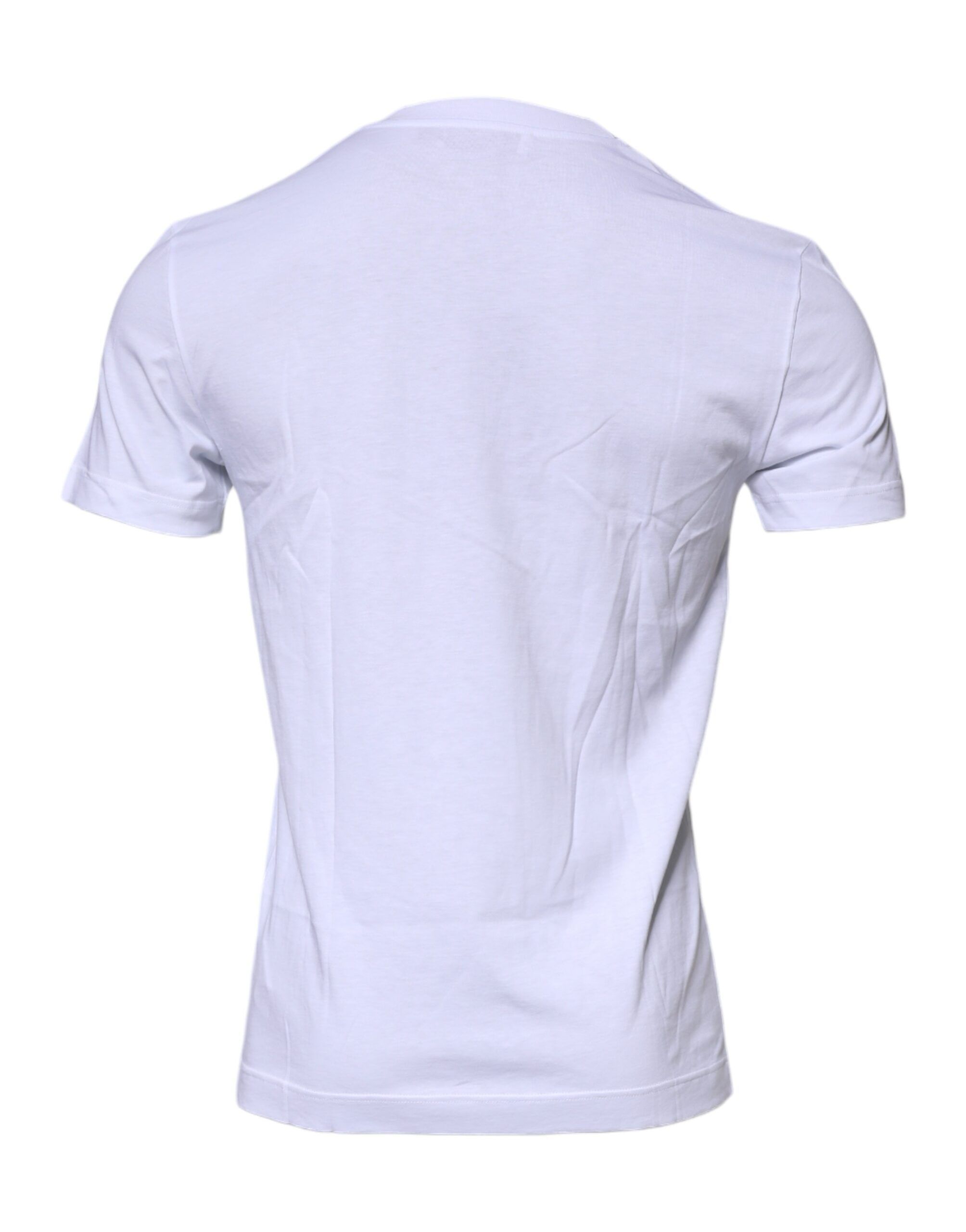 Logo Plaque Cotton Crew Neck Men's T-shirt - Dolce & Gabbana - Modalova