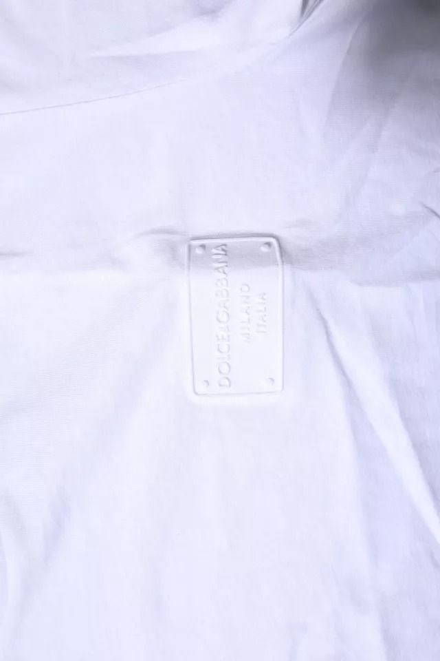 Logo Plaque Cotton Crew Neck Men's T-shirt - Dolce & Gabbana - Modalova