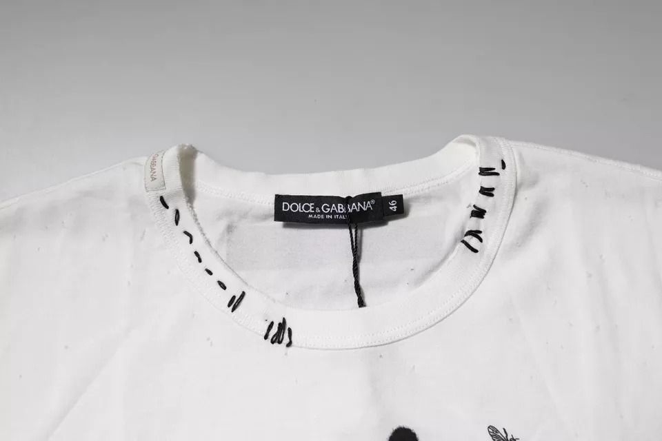 Graphic Print Cotton Crew Neck Men's T-shirt - Dolce & Gabbana - Modalova