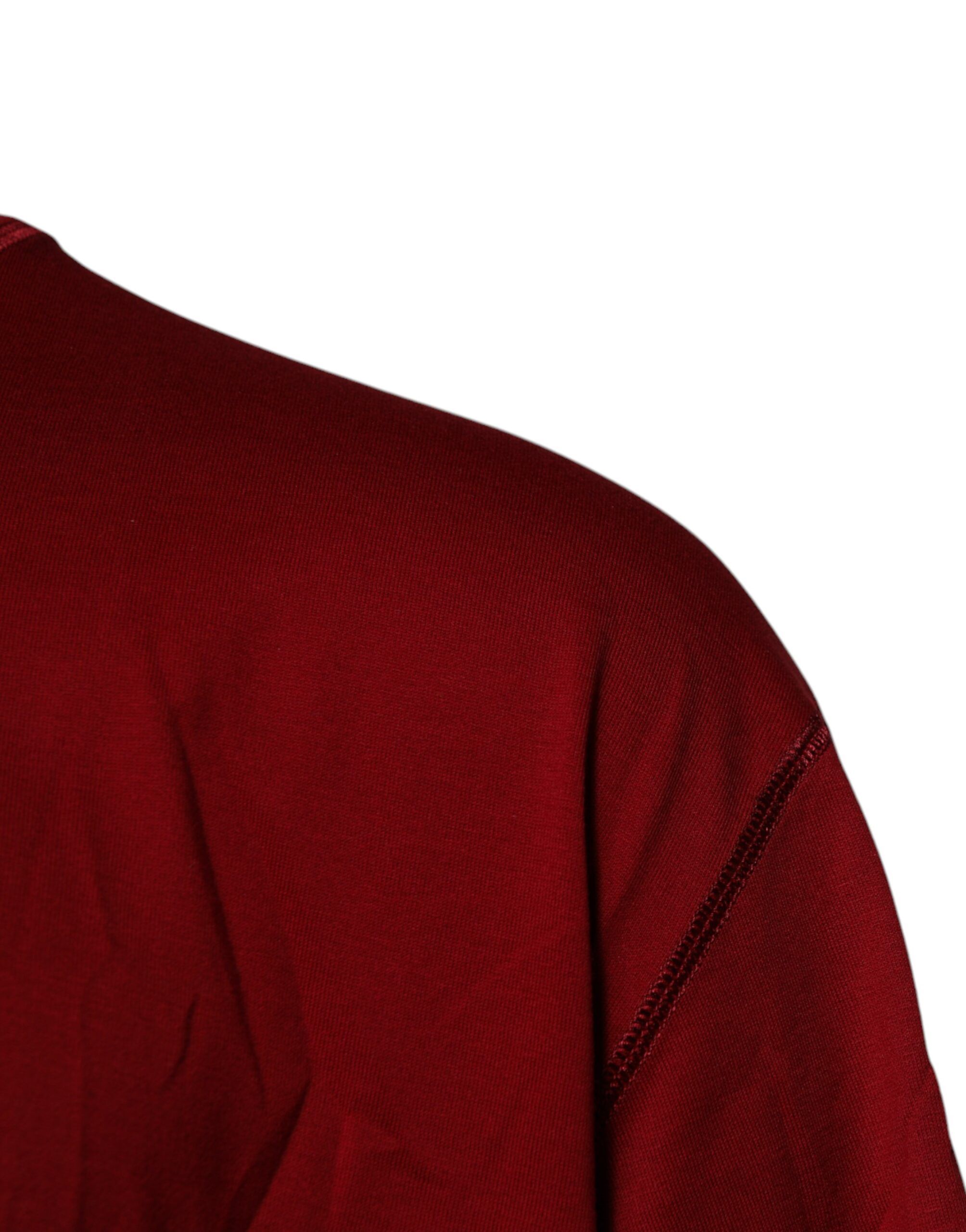 Red Logo Tape Cotton Crew Neck Men's T-shirt - Dolce & Gabbana - Modalova