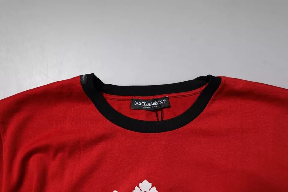 Logo Crown Cotton Crew Neck Men's T-shirt - Dolce & Gabbana - Modalova