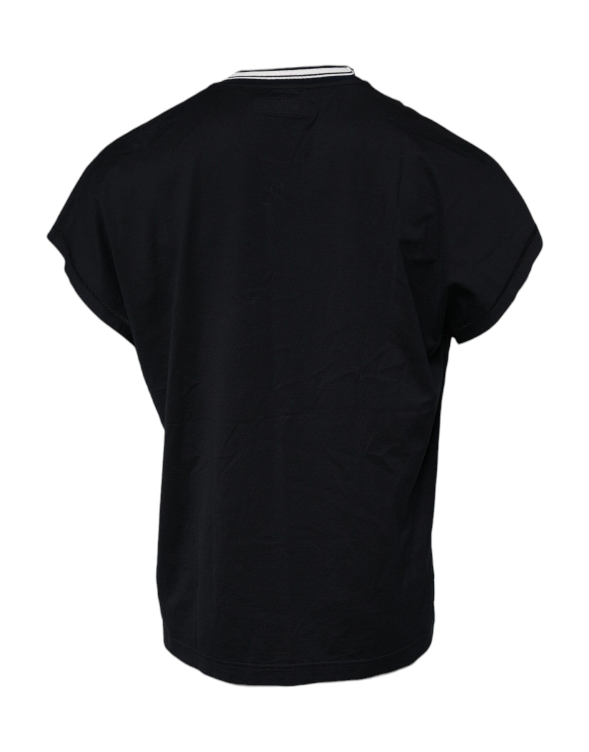 Dark Logo Crown Cotton Crew Neck Men's T-shirt - Dolce & Gabbana - Modalova