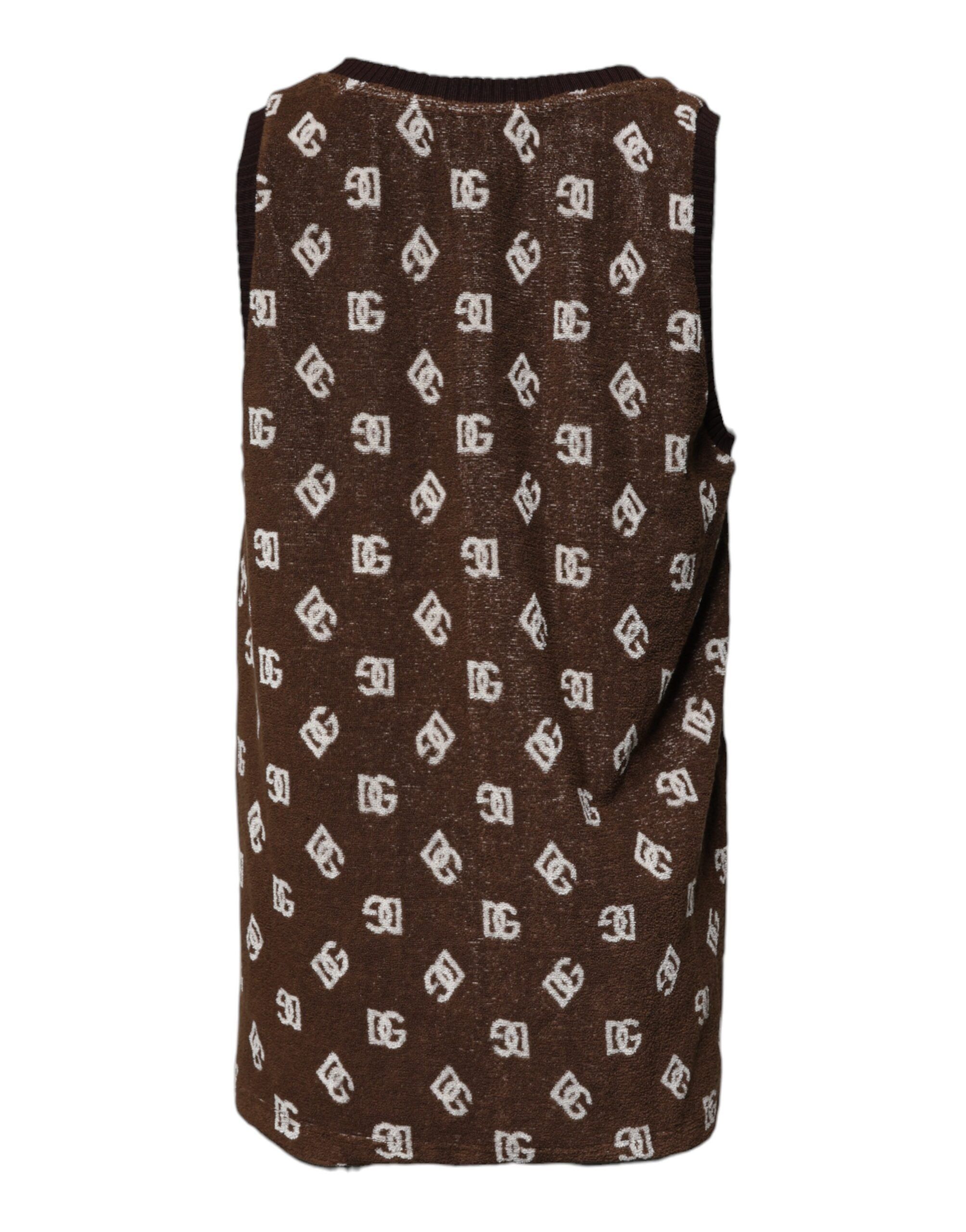 Logo Monogram Cotton Crew Neck Men's T-shirt - Dolce & Gabbana - Modalova