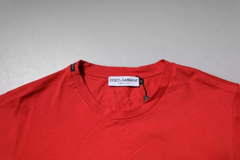 DG Logo Patch Cotton Crew Neck Men's T-shirt - Dolce & Gabbana - Modalova