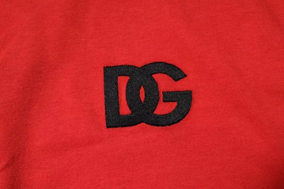 DG Logo Patch Cotton Crew Neck Men's T-shirt - Dolce & Gabbana - Modalova