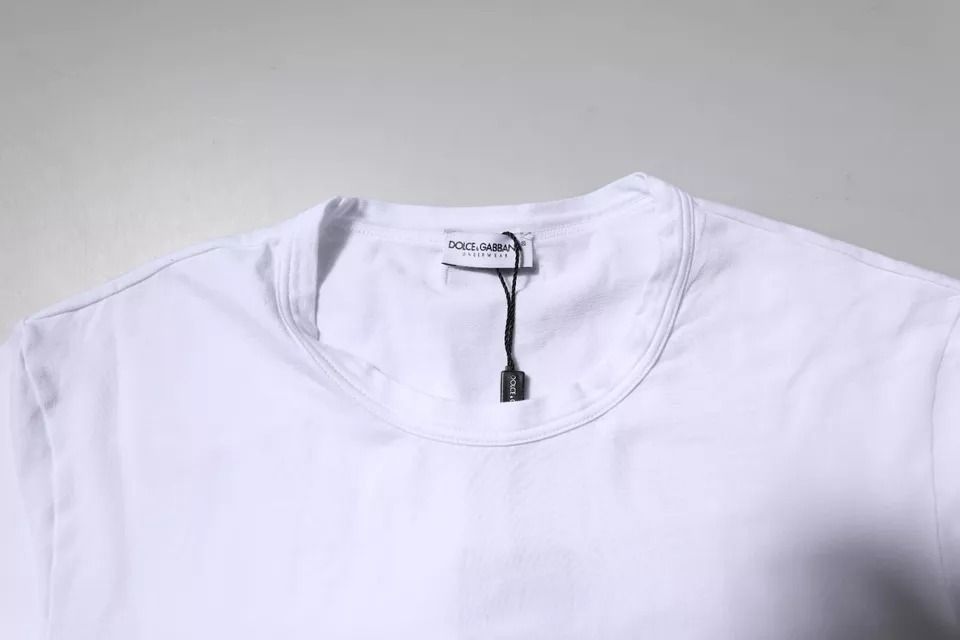 Cotton Stretch Crewneck Underwear Men's T-shirt - Dolce & Gabbana - Modalova