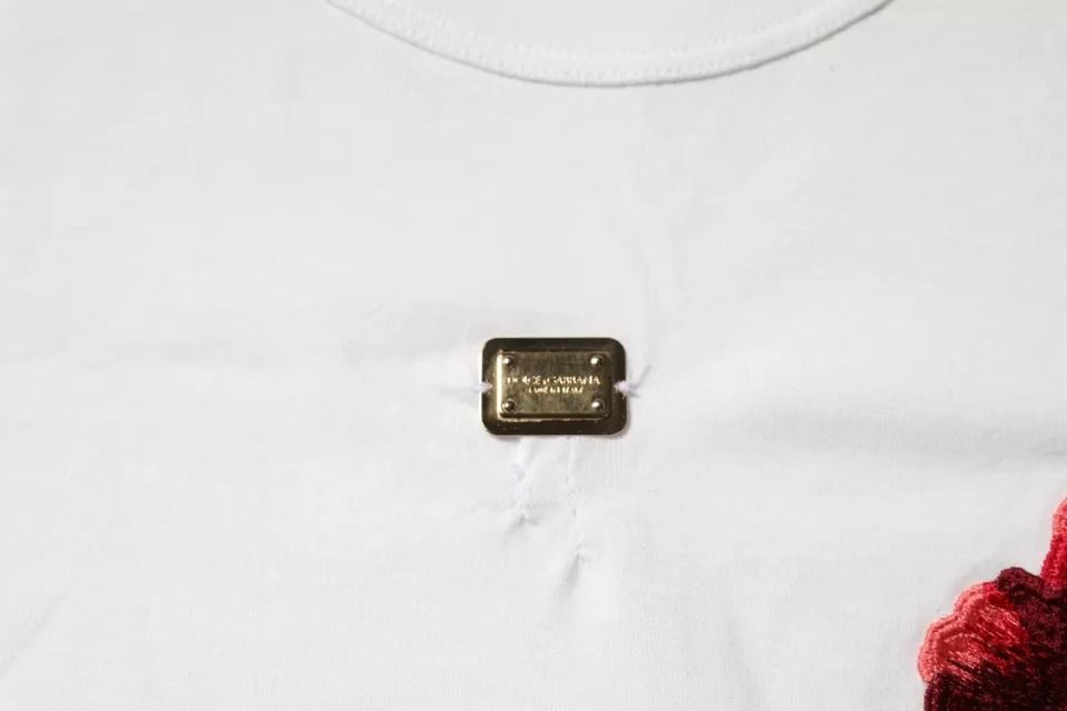 Cotton Logo Floral Crew Neck Men's T-shirt (Pre-Owned) - Dolce & Gabbana - Modalova