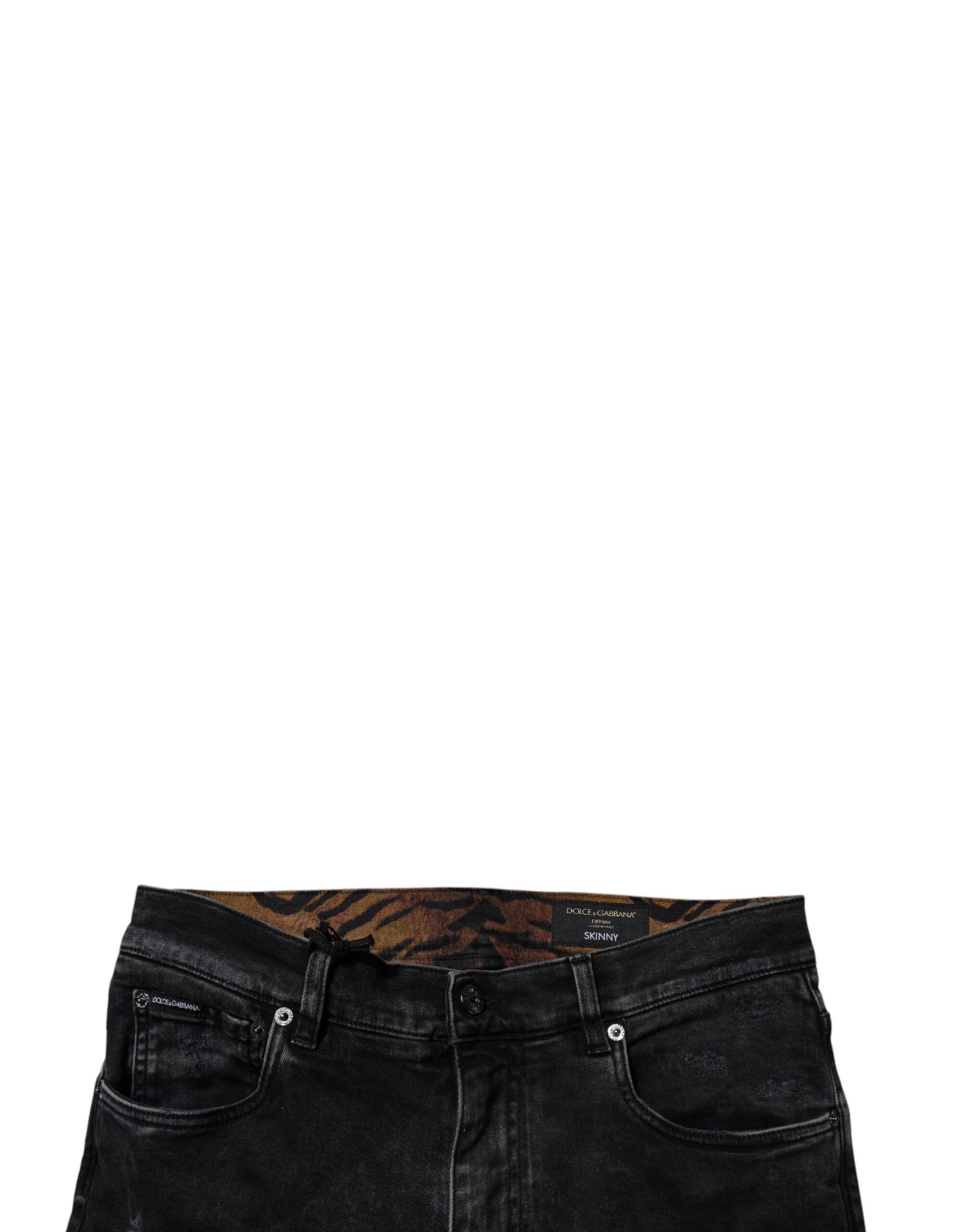 Tattered Cotton Skinny Men Denim Men's Jeans - Dolce & Gabbana - Modalova