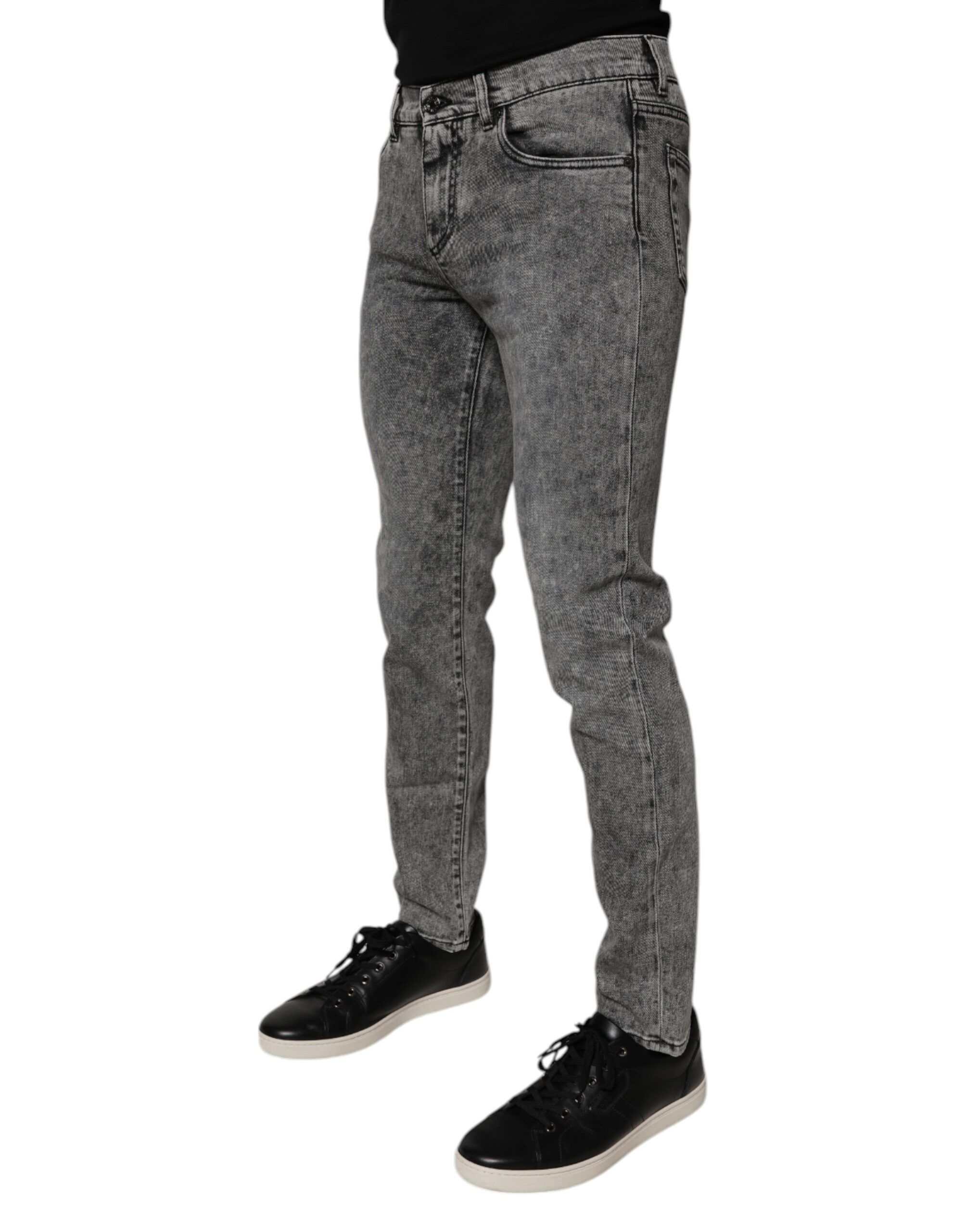 Washed Cotton Slim Fit Denim Men's Jeans - Dolce & Gabbana - Modalova