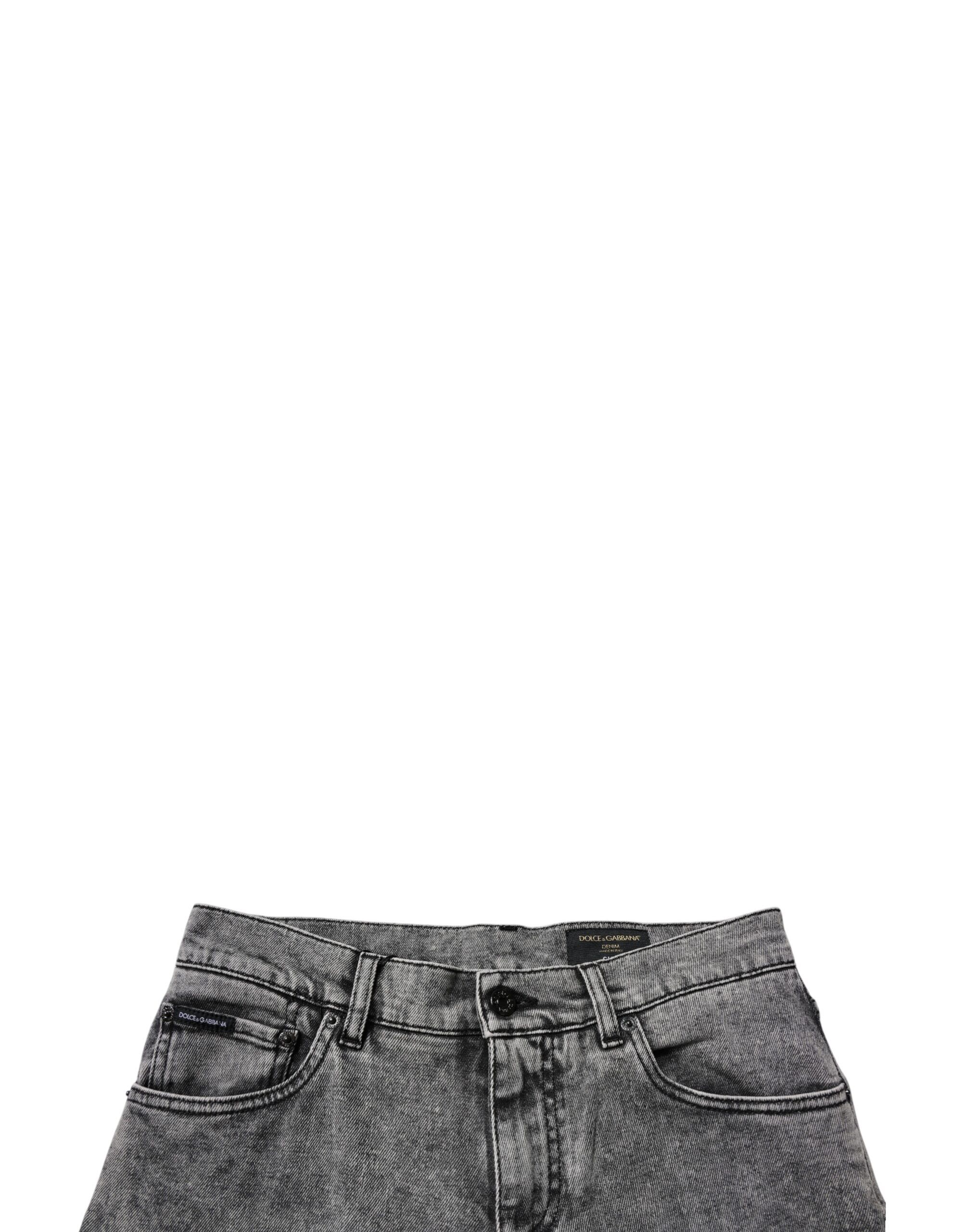 Washed Cotton Slim Fit Denim Men's Jeans - Dolce & Gabbana - Modalova