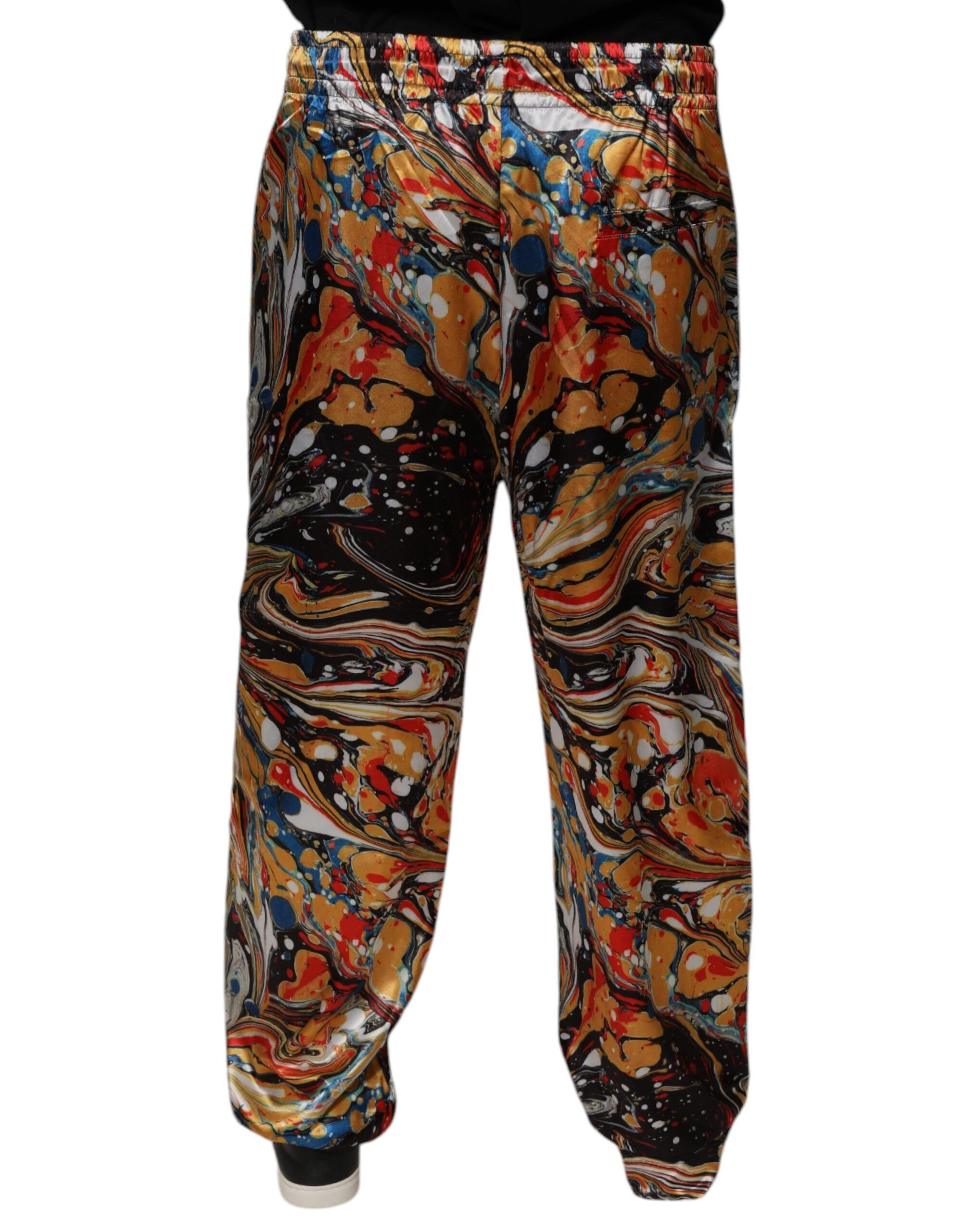 Marble Satin Men Tracksuit Men's Pants - Dolce & Gabbana - Modalova